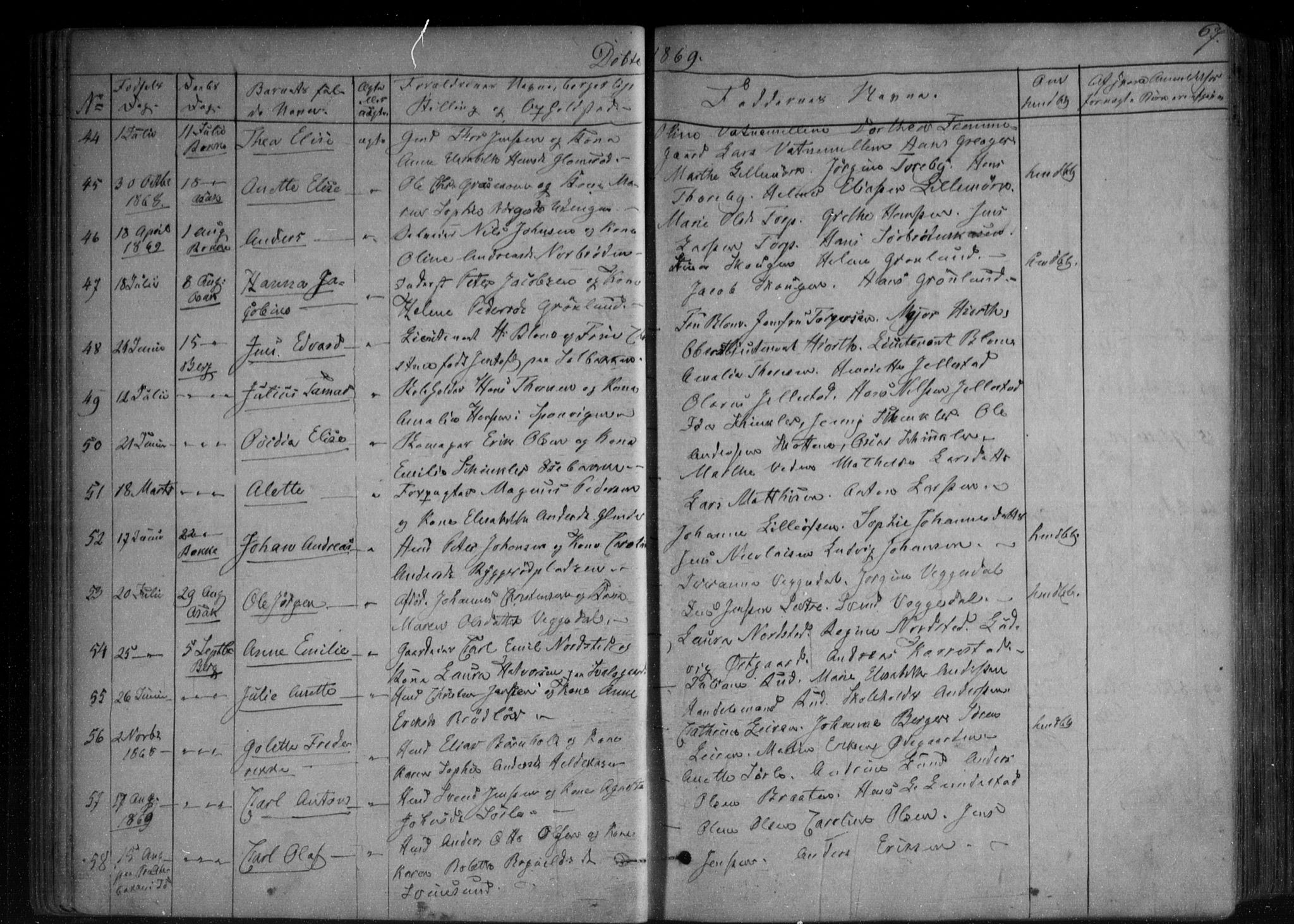 Berg prestekontor Kirkebøker, SAO/A-10902/F/Fa/L0005: Parish register (official) no. I 5, 1861-1877, p. 67