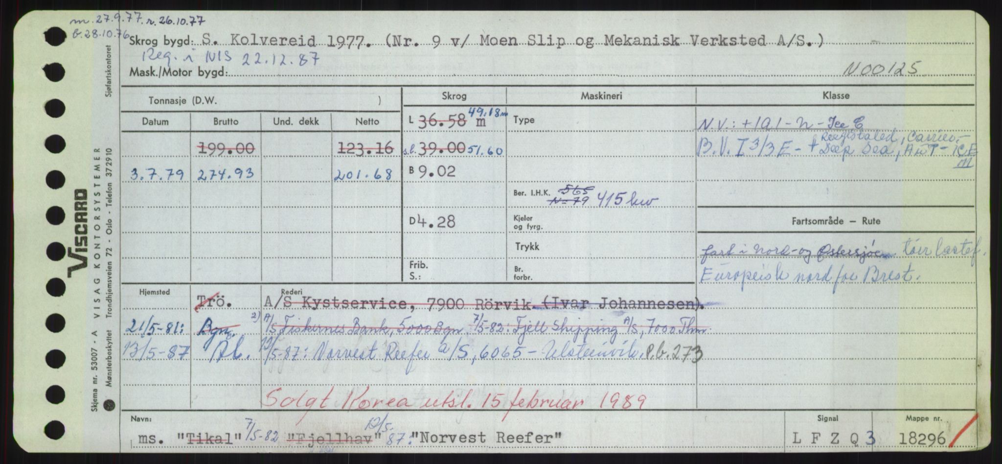 Sjøfartsdirektoratet med forløpere, Skipsmålingen, RA/S-1627/H/Hd/L0027: Fartøy, Norhop-Nør, p. 255