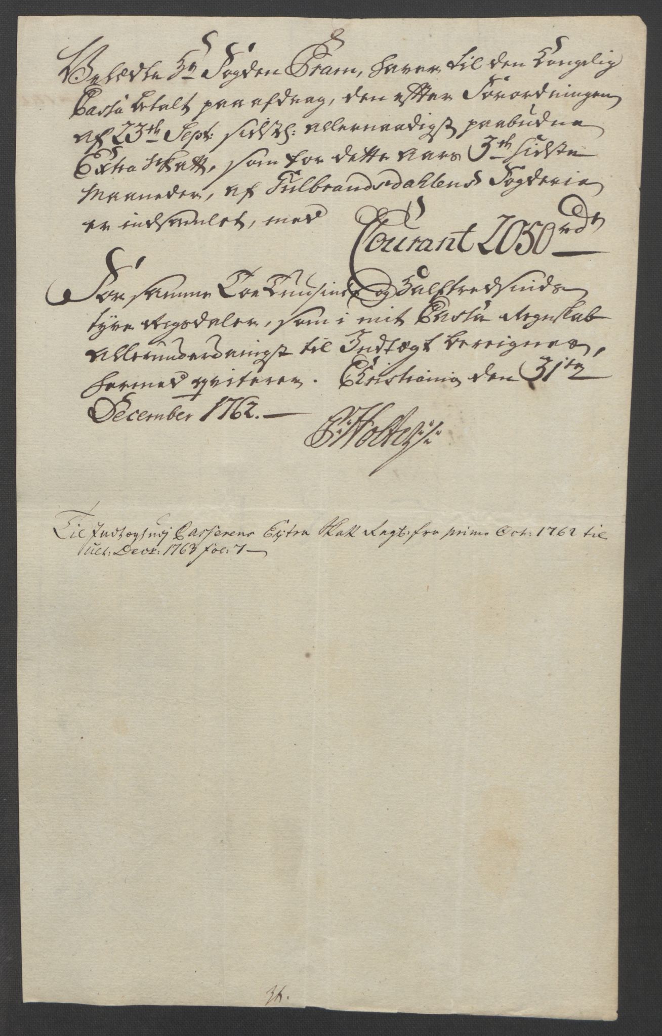 Rentekammeret inntil 1814, Reviderte regnskaper, Fogderegnskap, AV/RA-EA-4092/R17/L1266: Ekstraskatten Gudbrandsdal, 1762-1766, p. 48