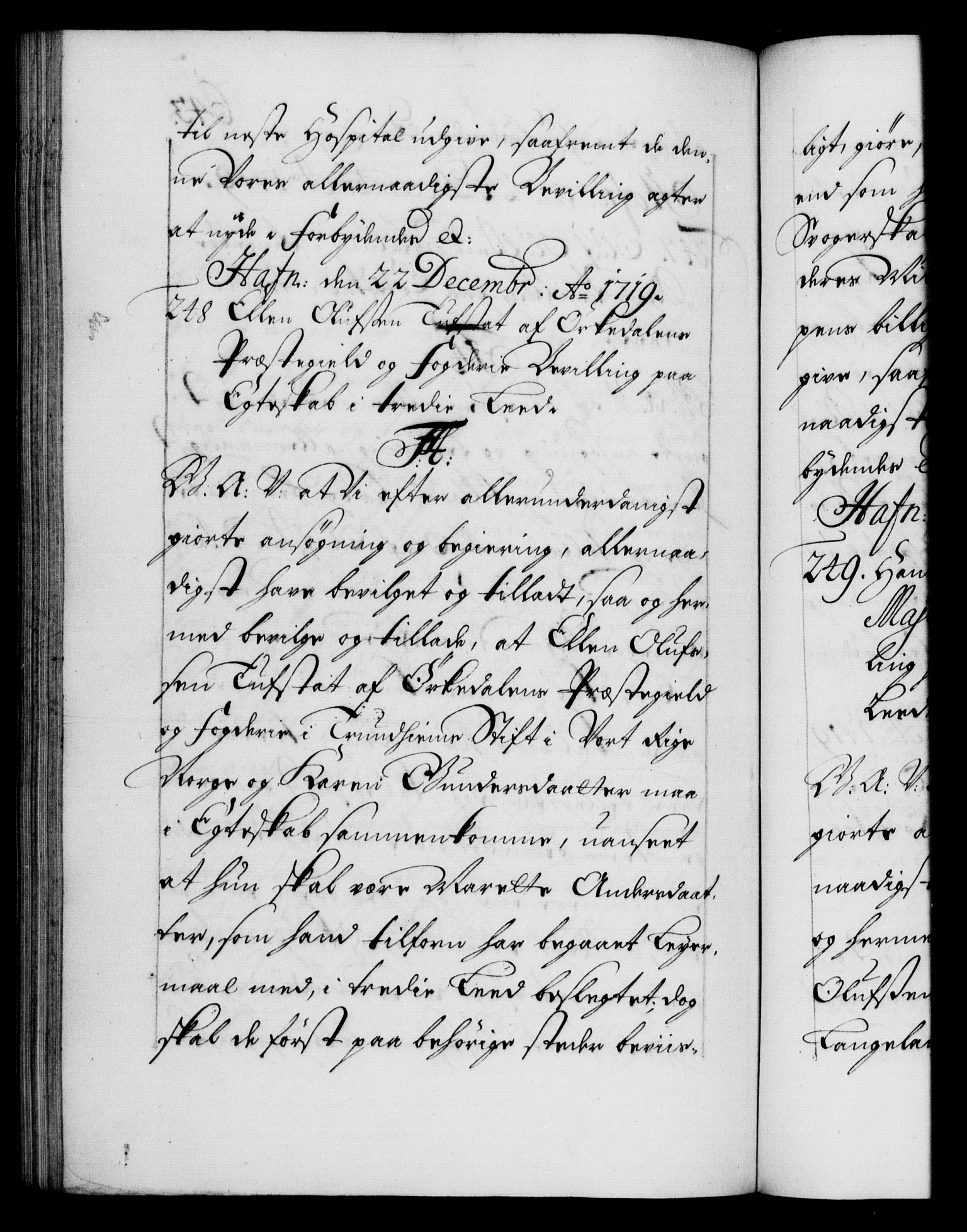 Danske Kanselli 1572-1799, RA/EA-3023/F/Fc/Fca/Fcaa/L0022: Norske registre, 1716-1719, p. 643b
