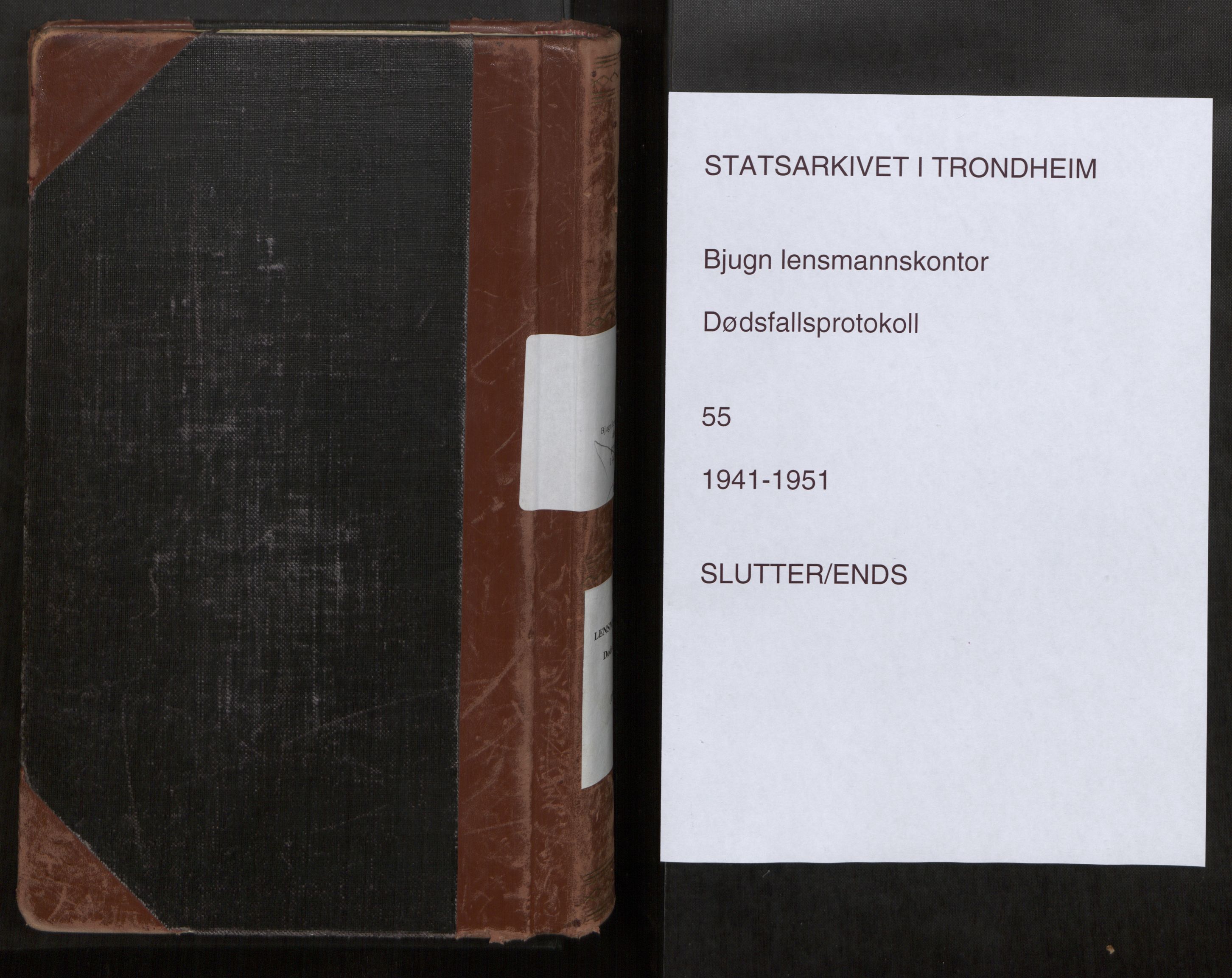 Bjugn lensmannskontor, AV/SAT-A-1012/2/1/L0055: 55. Dødsfallsprotokoll, 1941-1951
