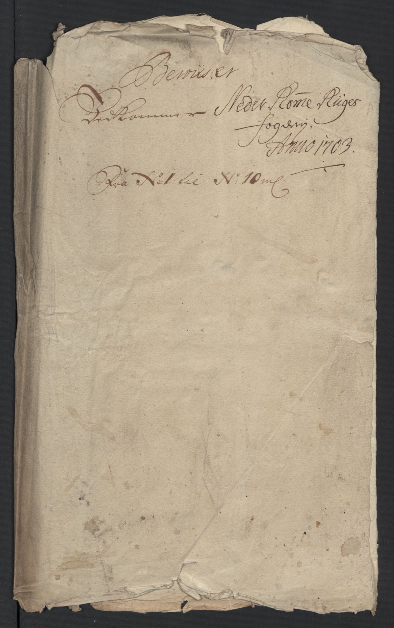 Rentekammeret inntil 1814, Reviderte regnskaper, Fogderegnskap, AV/RA-EA-4092/R11/L0586: Fogderegnskap Nedre Romerike, 1703, p. 3