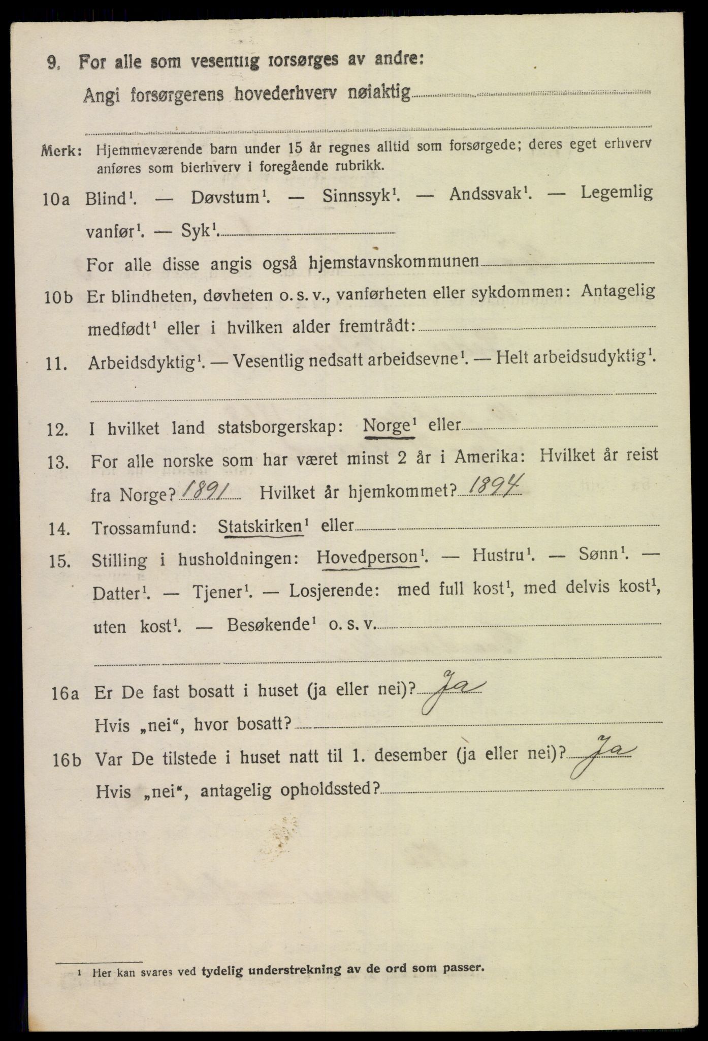 SAK, 1920 census for Søgne, 1920, p. 1642