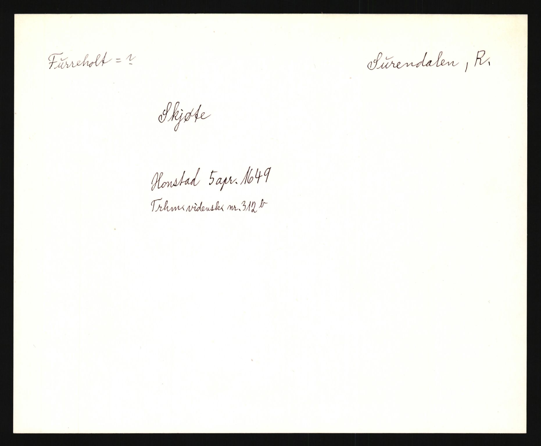 Riksarkivets diplomsamling, AV/RA-EA-5965/F35/F35e/L0031: Registreringssedler Møre og Romsdal, 1400-1700, p. 689