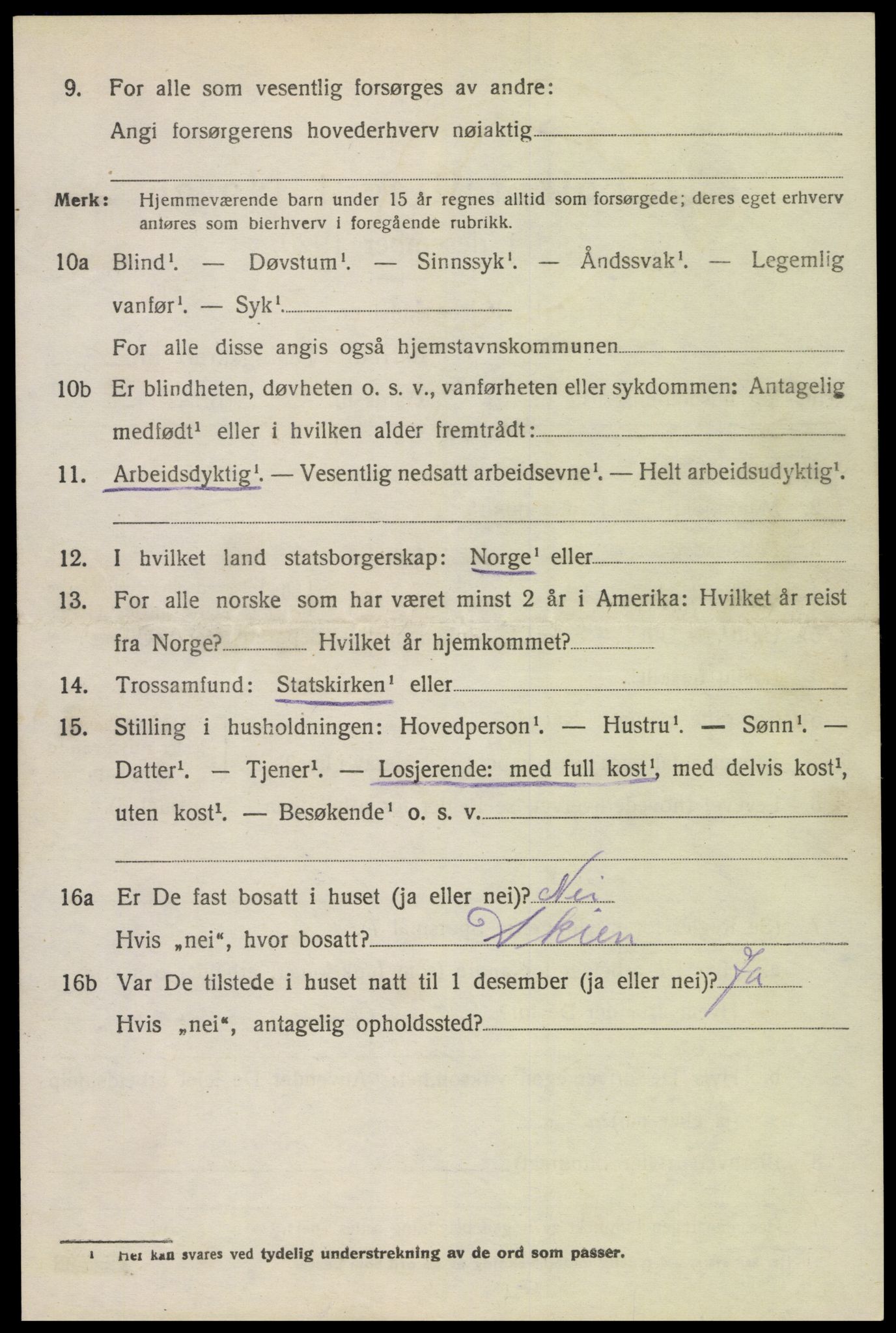 SAK, 1920 census for Åmli, 1920, p. 1868