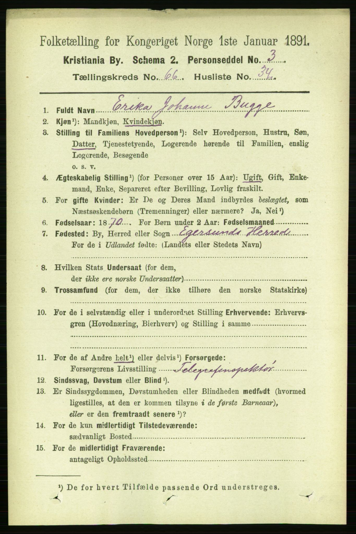 RA, 1891 census for 0301 Kristiania, 1891, p. 36274