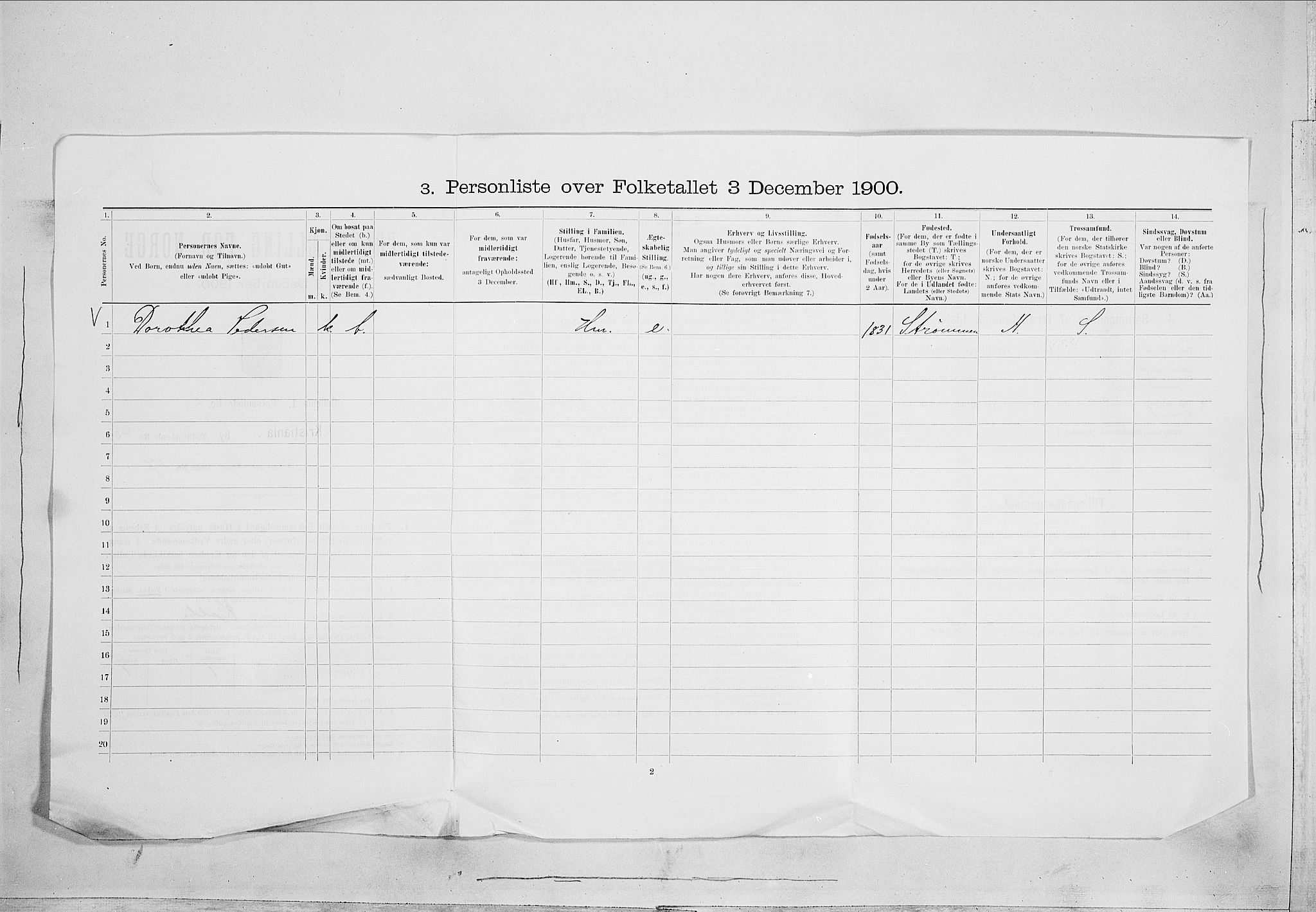 SAO, 1900 census for Kristiania, 1900, p. 52832