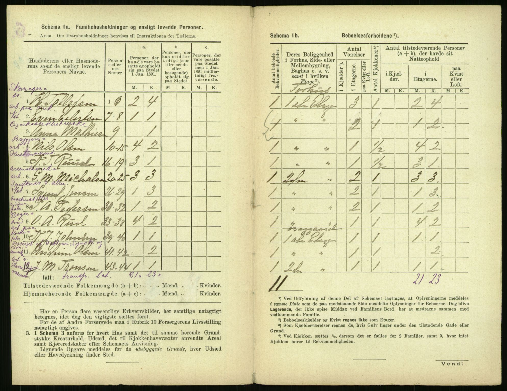 RA, 1891 census for 0301 Kristiania, 1891, p. 172605