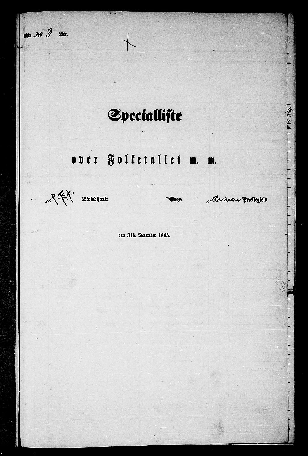 RA, 1865 census for Beiarn, 1865, p. 54