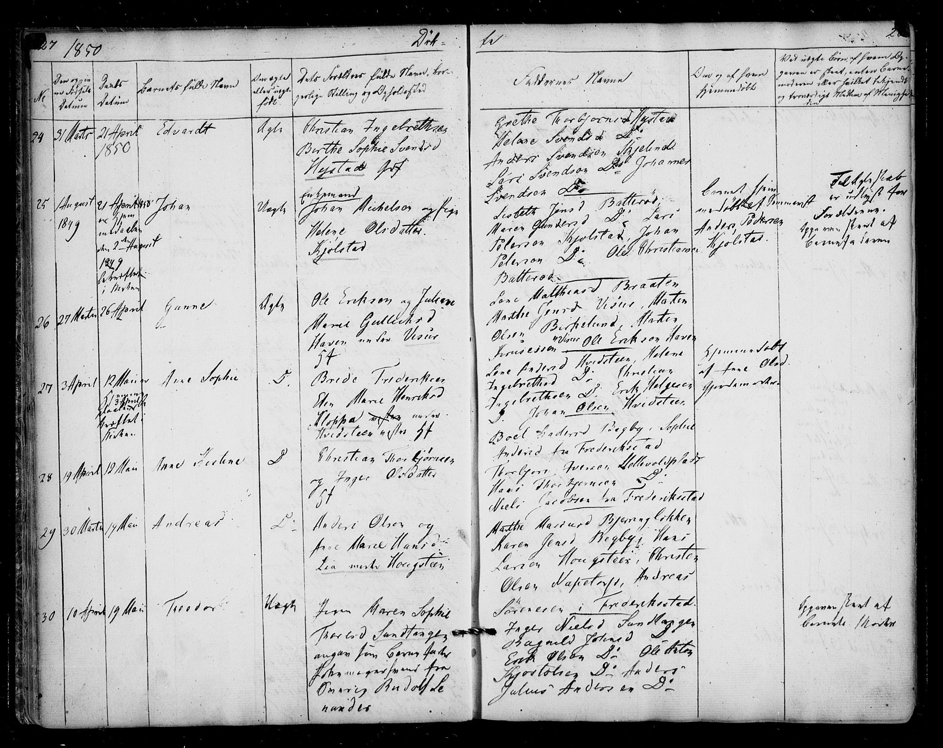 Borge prestekontor Kirkebøker, AV/SAO-A-10903/F/Fa/L0005: Parish register (official) no. I 5, 1848-1860, p. 27-28