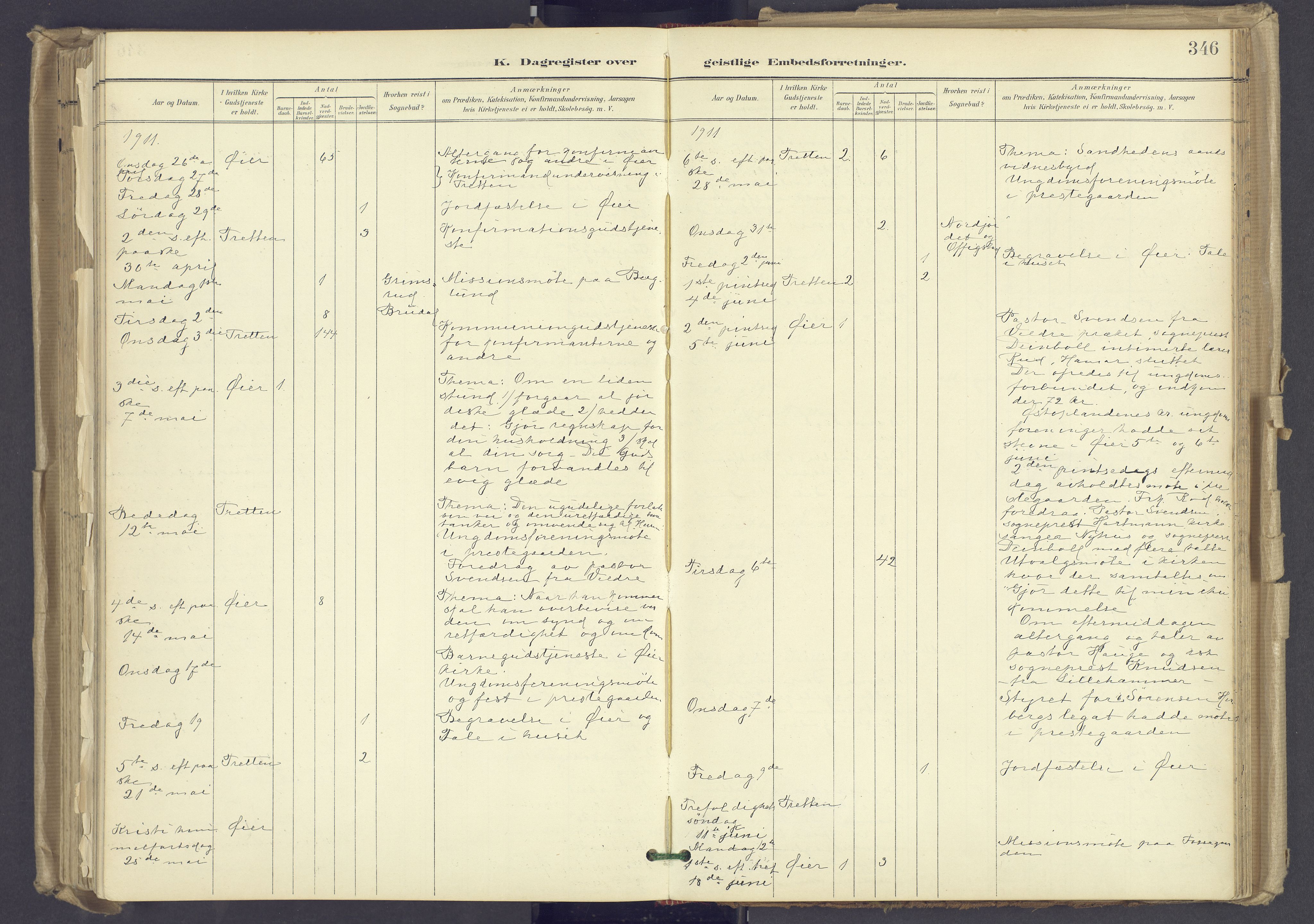 Øyer prestekontor, AV/SAH-PREST-084/H/Ha/Haa/L0012: Parish register (official) no. 12, 1897-1920, p. 346