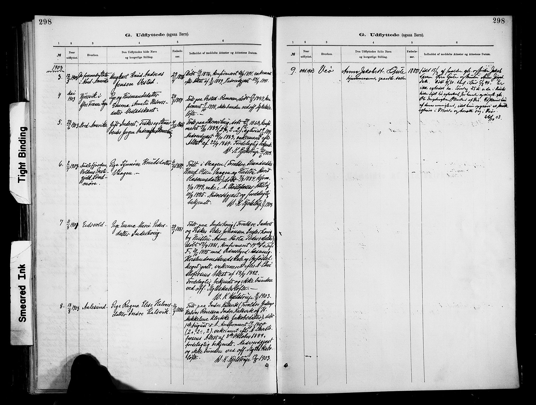 Ministerialprotokoller, klokkerbøker og fødselsregistre - Møre og Romsdal, SAT/A-1454/566/L0769: Parish register (official) no. 566A08, 1881-1903, p. 298