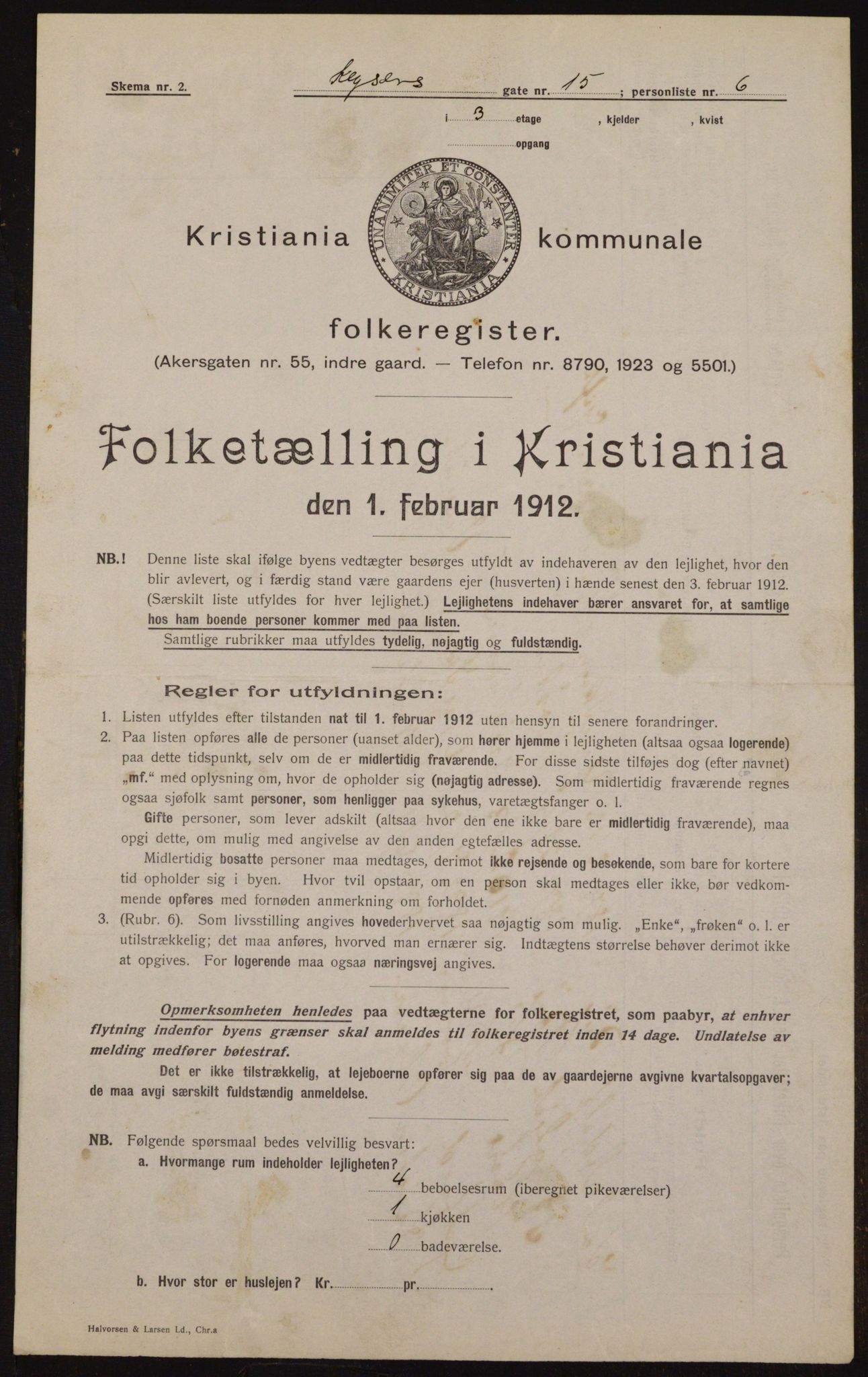 OBA, Municipal Census 1912 for Kristiania, 1912, p. 49669