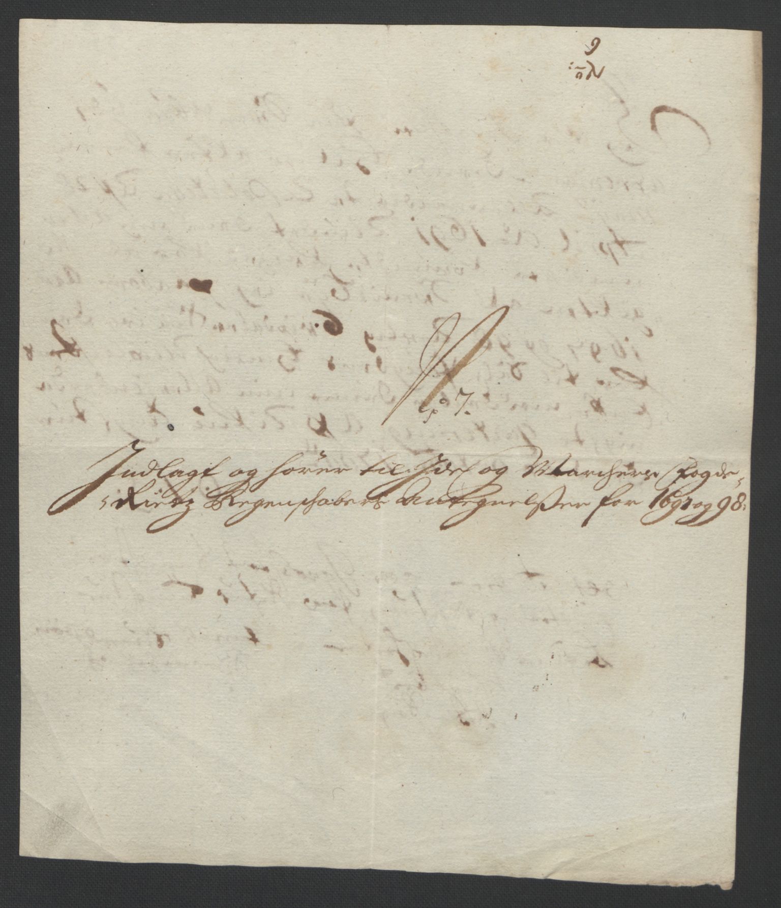 Rentekammeret inntil 1814, Reviderte regnskaper, Fogderegnskap, AV/RA-EA-4092/R01/L0014: Fogderegnskap Idd og Marker, 1699, p. 189