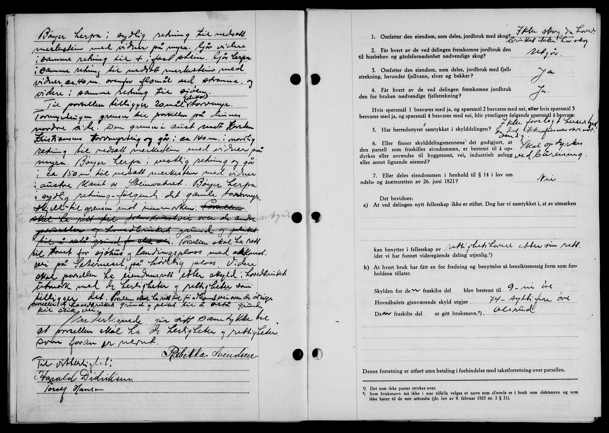 Lofoten sorenskriveri, SAT/A-0017/1/2/2C/L0007a: Mortgage book no. 7a, 1939-1940, Diary no: : 2650/1939