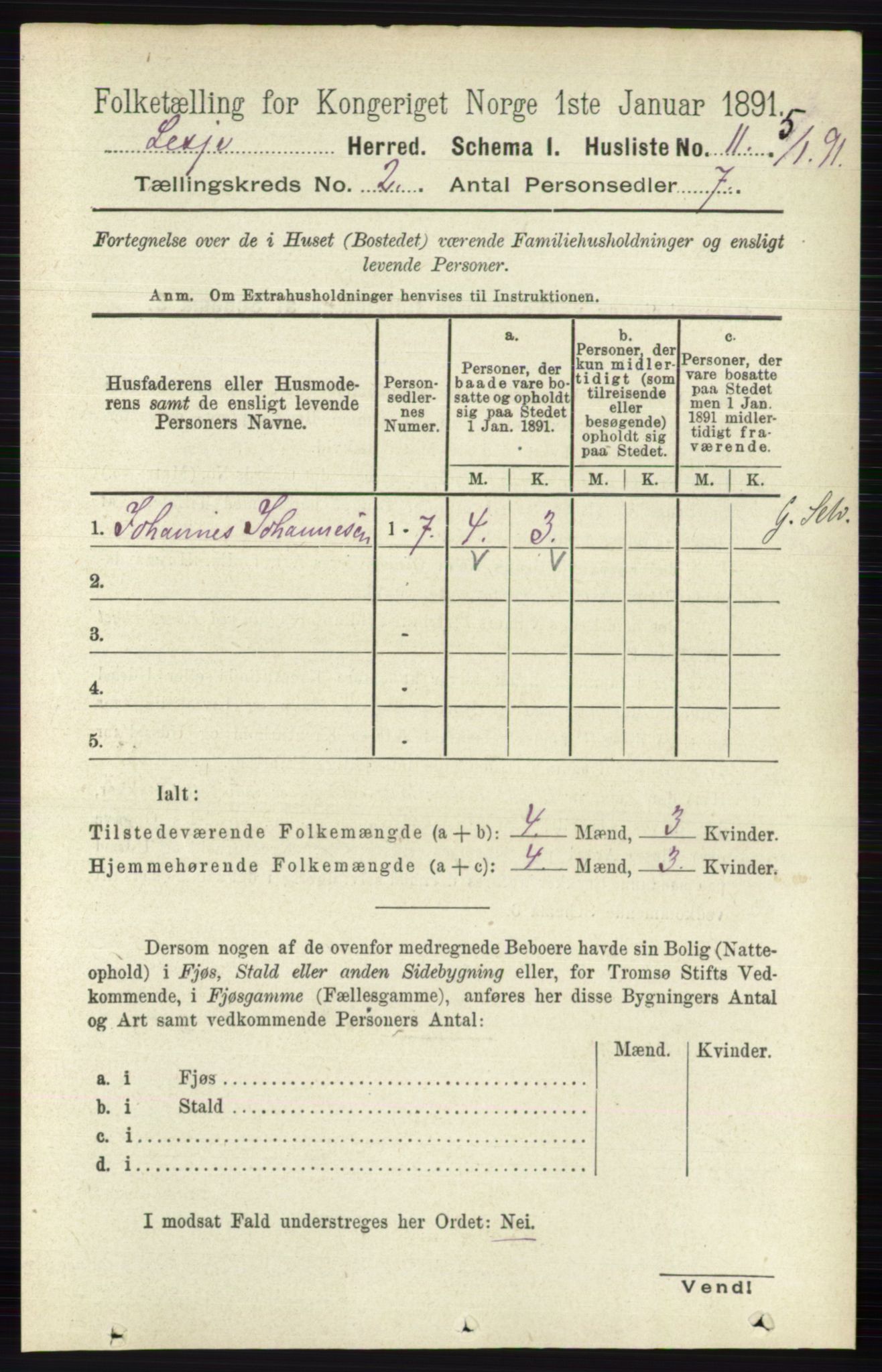 RA, 1891 census for 0512 Lesja, 1891, p. 380