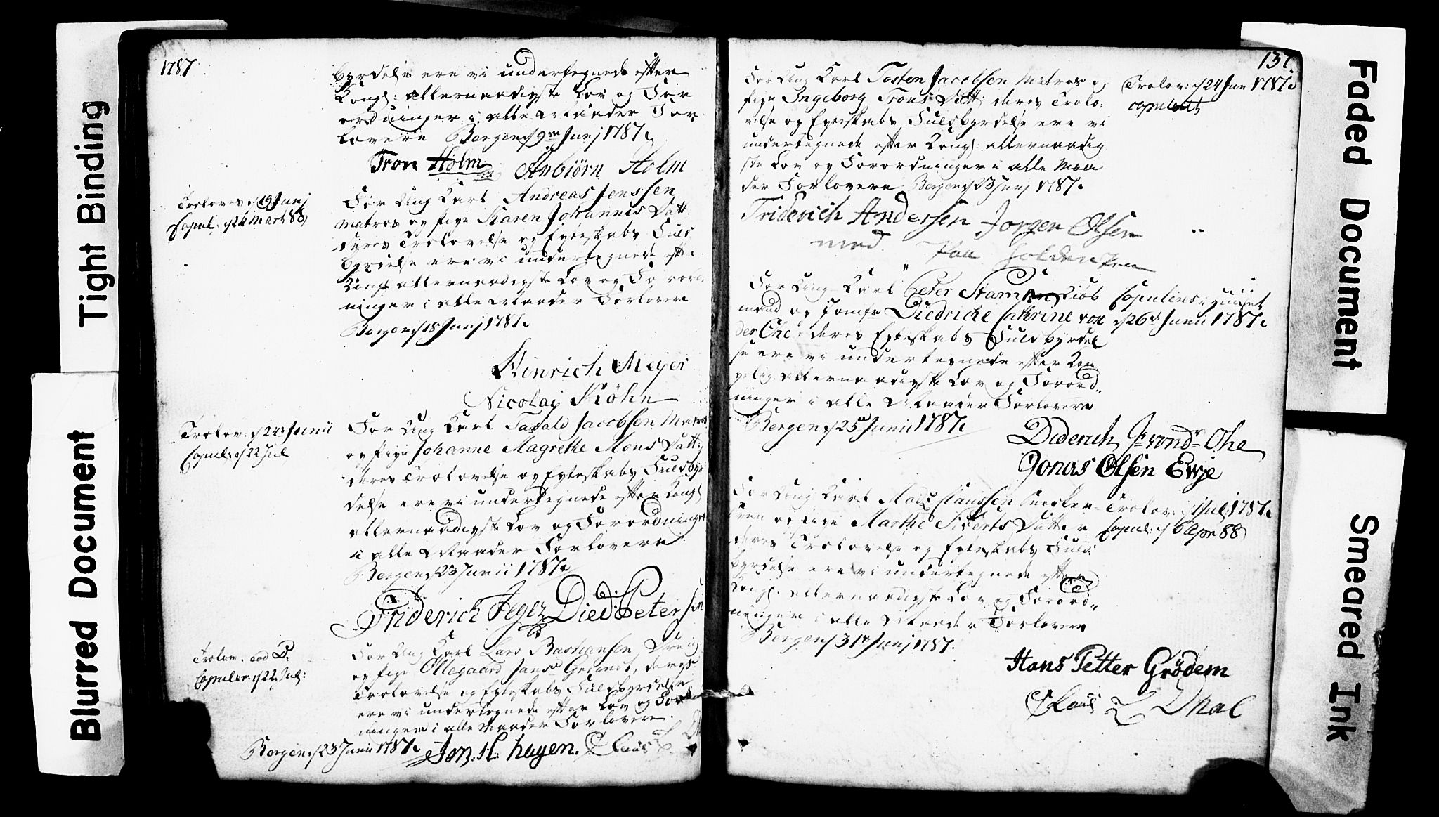 Domkirken sokneprestembete, SAB/A-74801: Best man's statements no. II.5.1, 1767-1792, p. 137