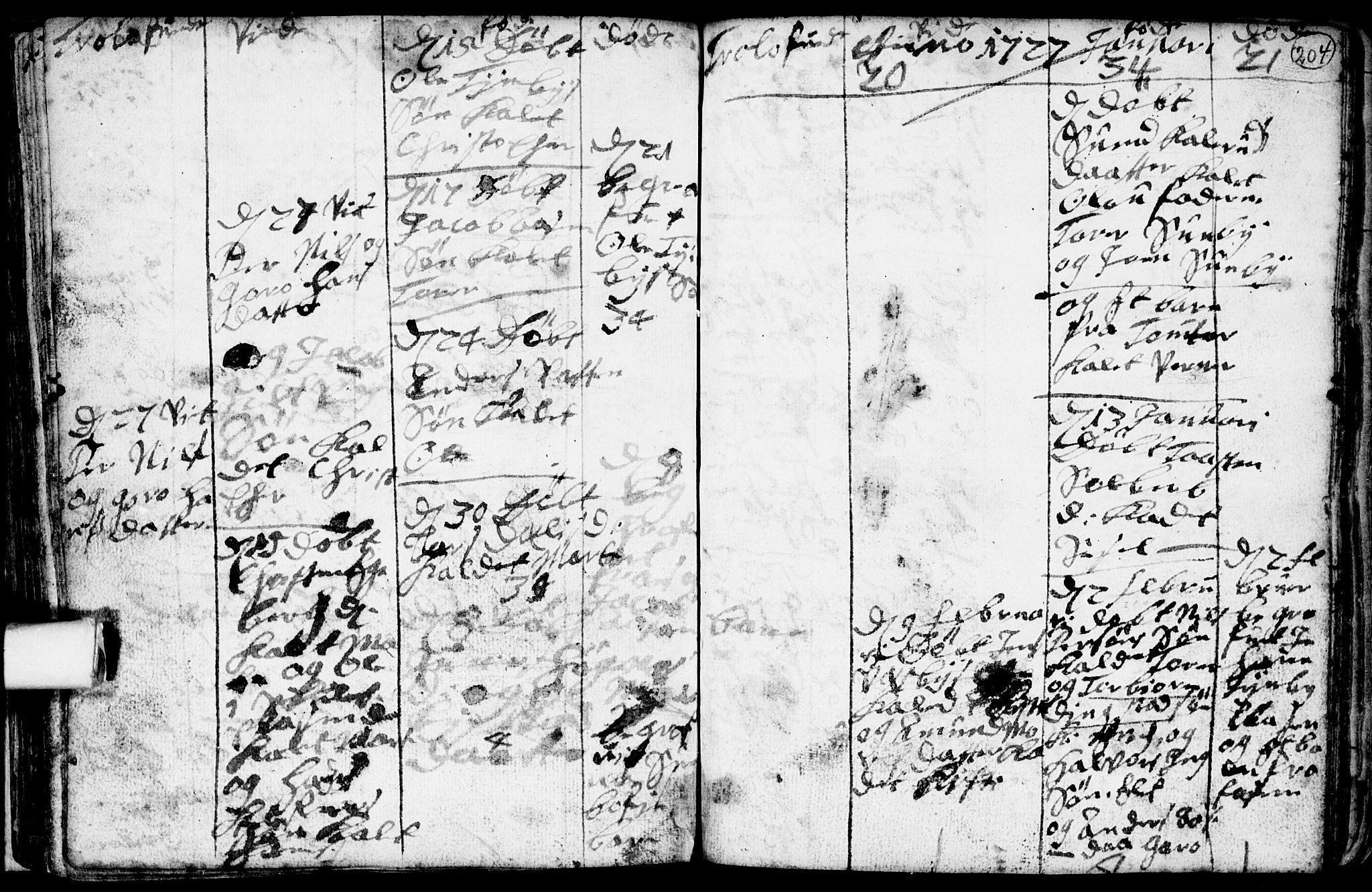 Spydeberg prestekontor Kirkebøker, AV/SAO-A-10924/F/Fa/L0001: Parish register (official) no. I 1, 1696-1738, p. 204