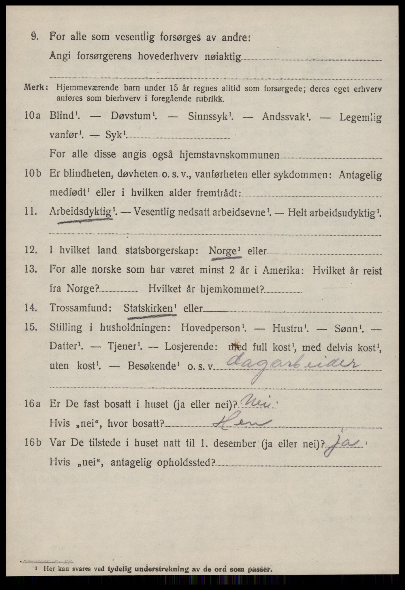 SAT, 1920 census for Hen, 1920, p. 2339