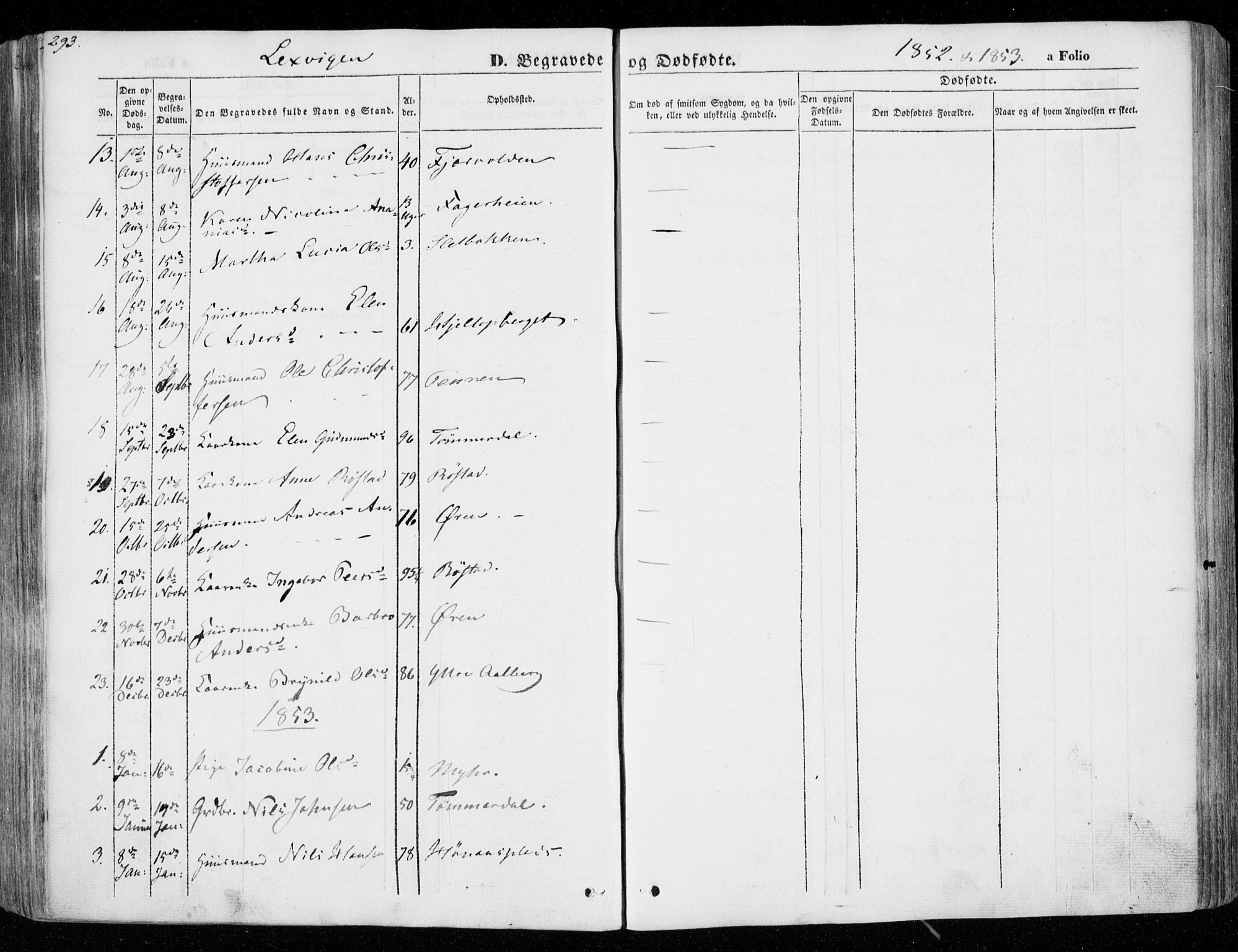 Ministerialprotokoller, klokkerbøker og fødselsregistre - Nord-Trøndelag, SAT/A-1458/701/L0007: Parish register (official) no. 701A07 /1, 1842-1854, p. 293
