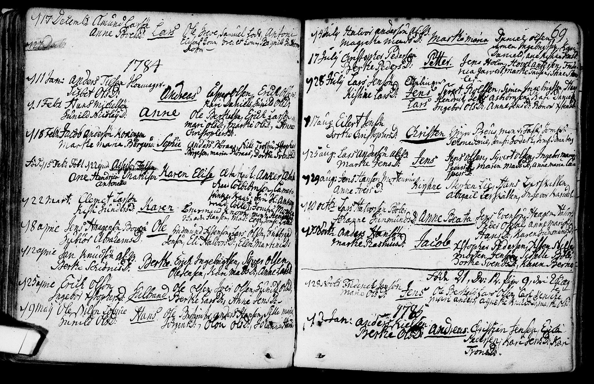 Gamlebyen prestekontor Kirkebøker, SAO/A-10884/F/Fa/L0001: Parish register (official) no. 1, 1734-1818, p. 69