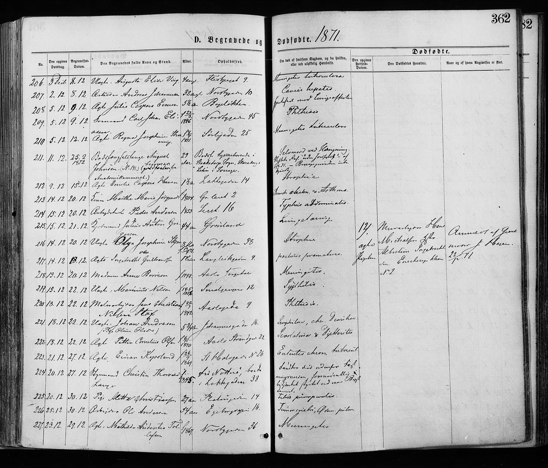 Grønland prestekontor Kirkebøker, AV/SAO-A-10848/F/Fa/L0005: Parish register (official) no. 5, 1869-1880, p. 362