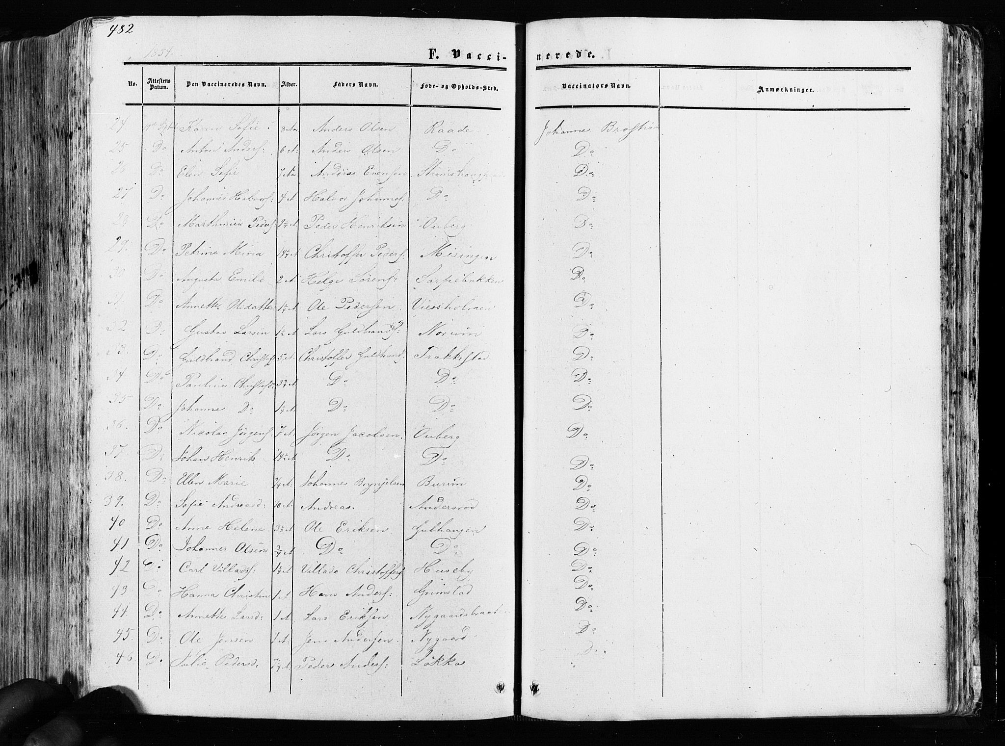 Råde prestekontor kirkebøker, AV/SAO-A-2009/F/Fa/L0006: Parish register (official) no. 6, 1854-1877, p. 482