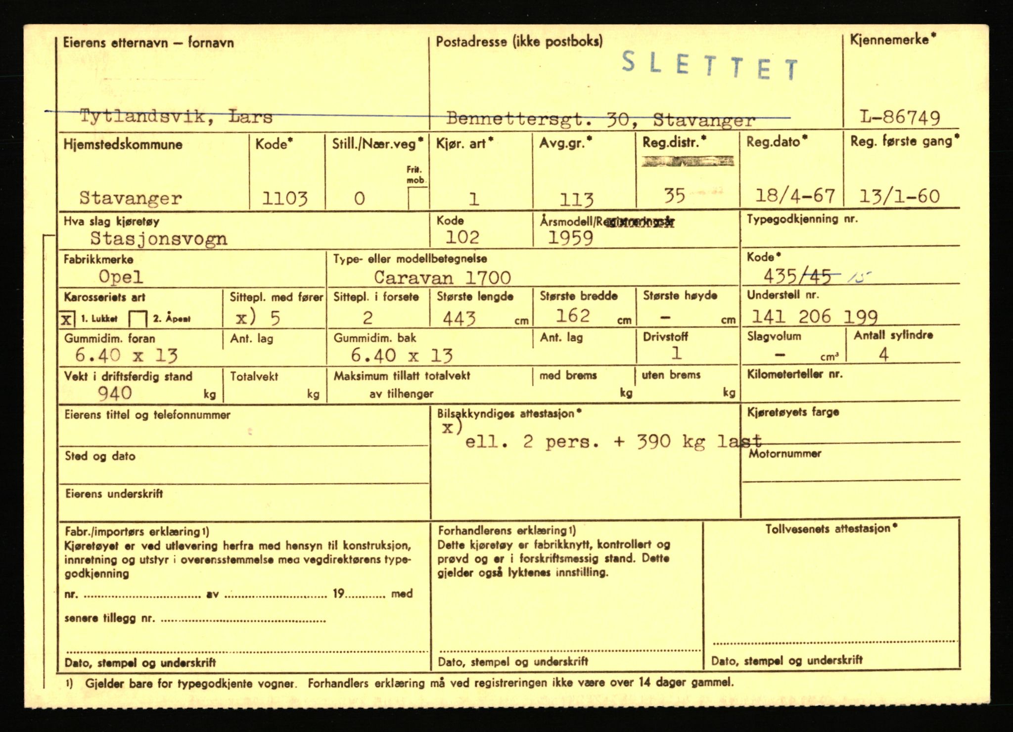Stavanger trafikkstasjon, AV/SAST-A-101942/0/F/L0074: L-86500 - L-88799, 1930-1971, p. 219