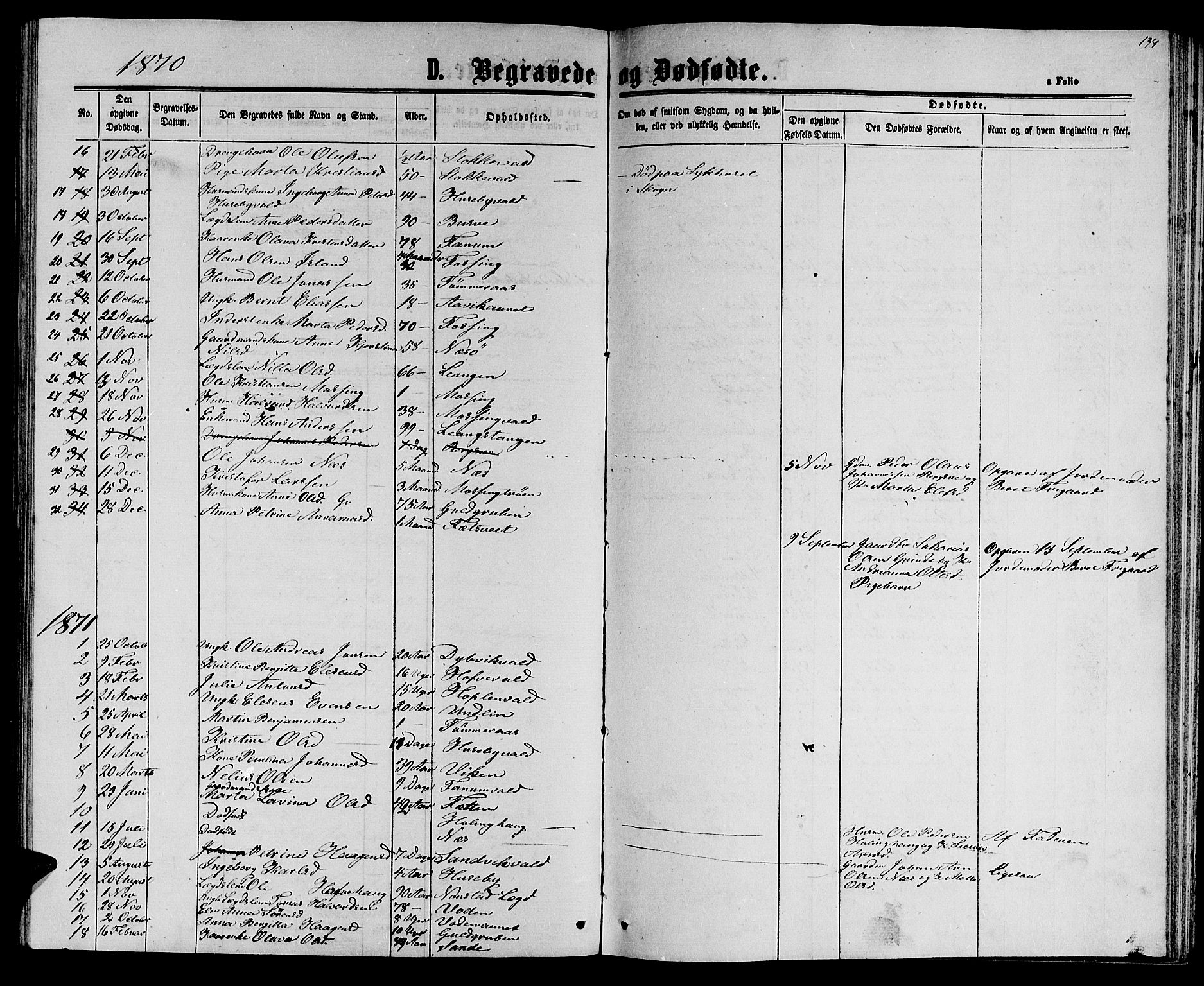 Ministerialprotokoller, klokkerbøker og fødselsregistre - Nord-Trøndelag, SAT/A-1458/714/L0133: Parish register (copy) no. 714C02, 1865-1877, p. 134