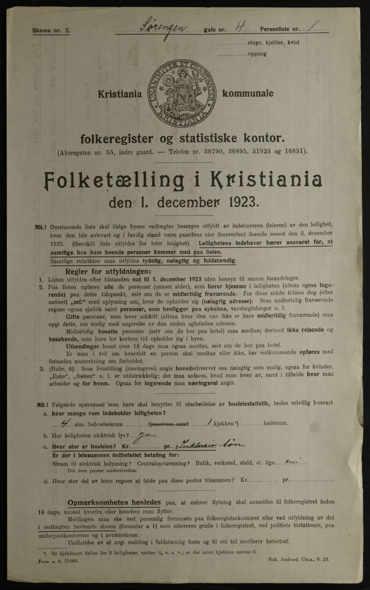 OBA, Municipal Census 1923 for Kristiania, 1923, p. 117841