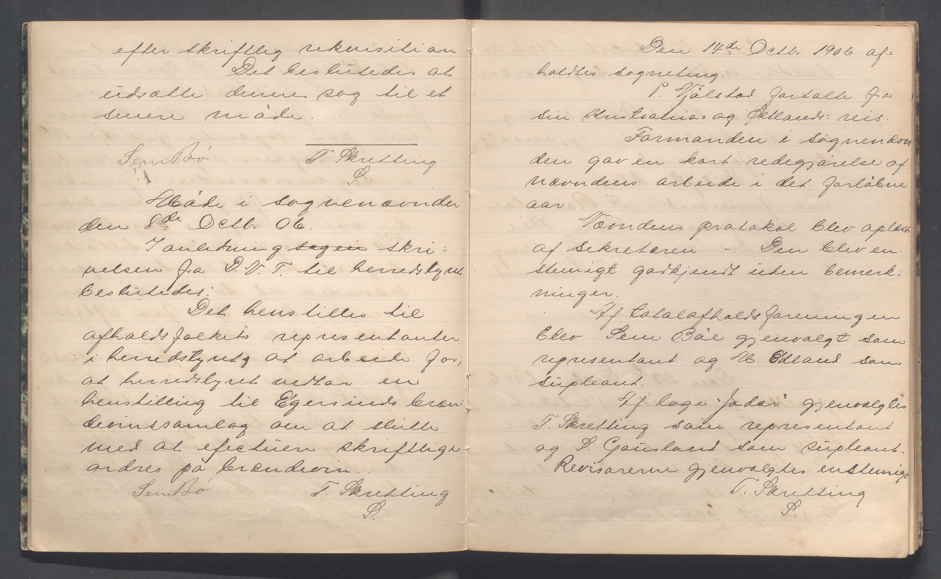 Hå kommune - PA 014 Afholdsfolkets soknenemnd for Nærbø, IKAR/K-102221/A/L0001: Møtebok, 1906-1912, p. 7