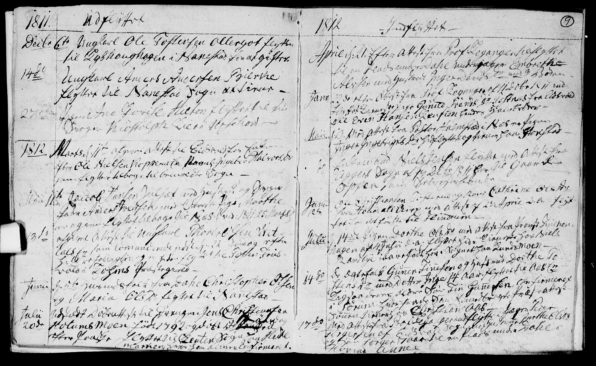 Ullensaker prestekontor Kirkebøker, AV/SAO-A-10236a/F/Fa/L0012: Parish register (official) no. I 12, 1808-1815, p. 9