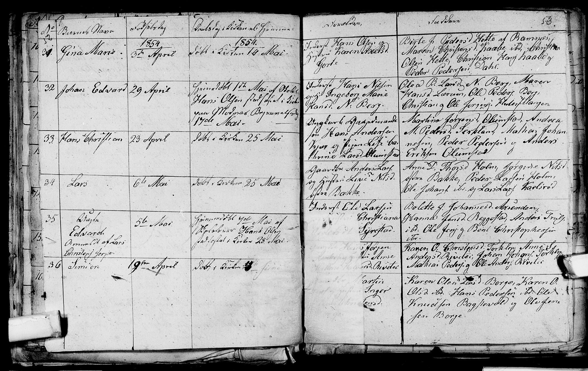 Våle kirkebøker, AV/SAKO-A-334/G/Ga/L0002: Parish register (copy) no. I 2, 1851-1863, p. 52-53