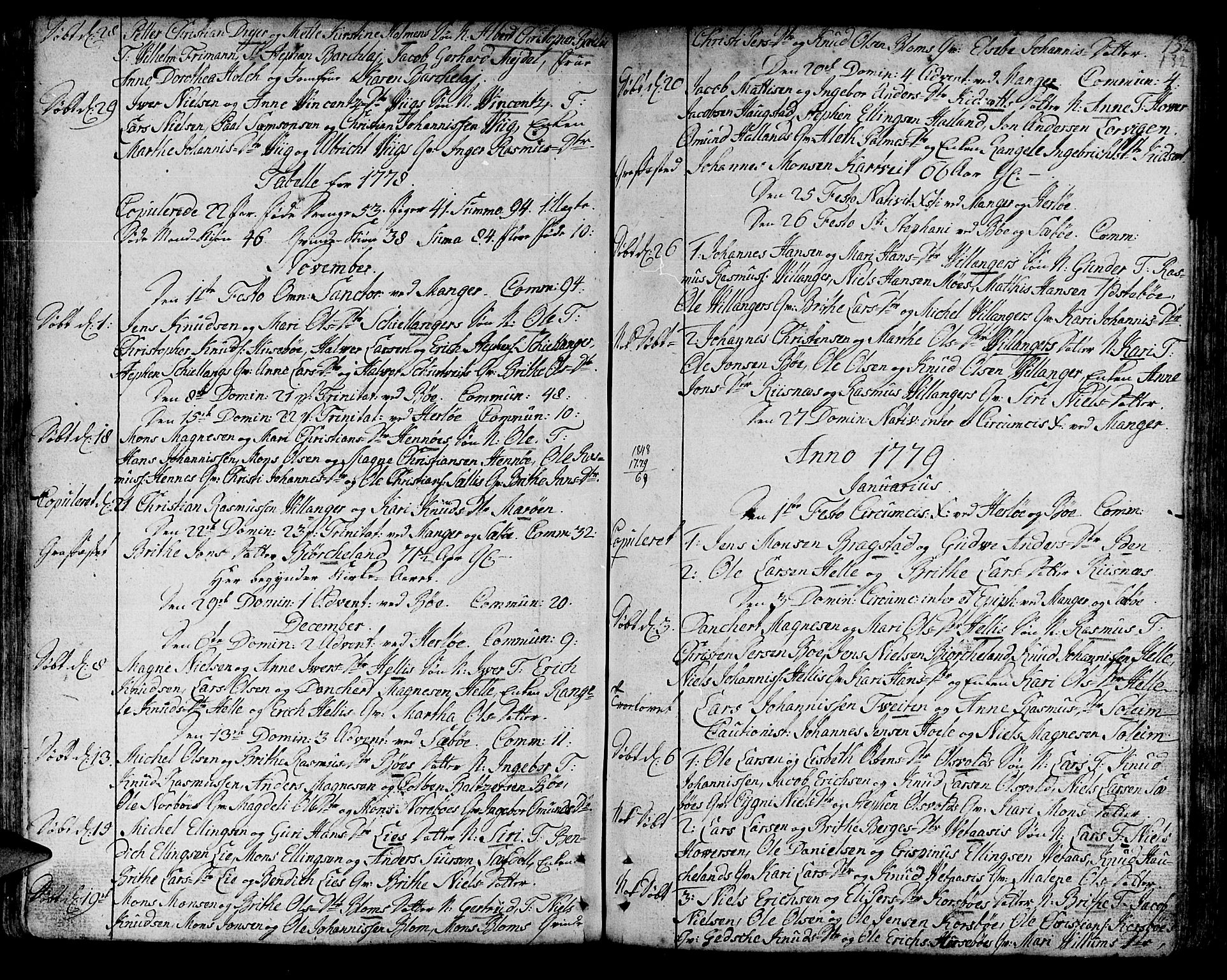 Manger sokneprestembete, AV/SAB-A-76801/H/Haa: Parish register (official) no. A 1, 1759-1791, p. 132