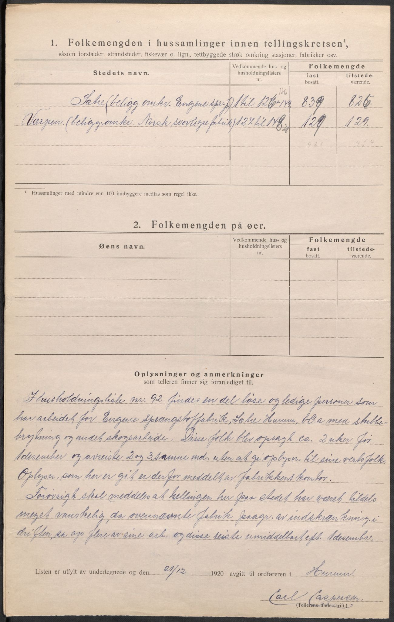 SAKO, 1920 census for Hurum, 1920, p. 10