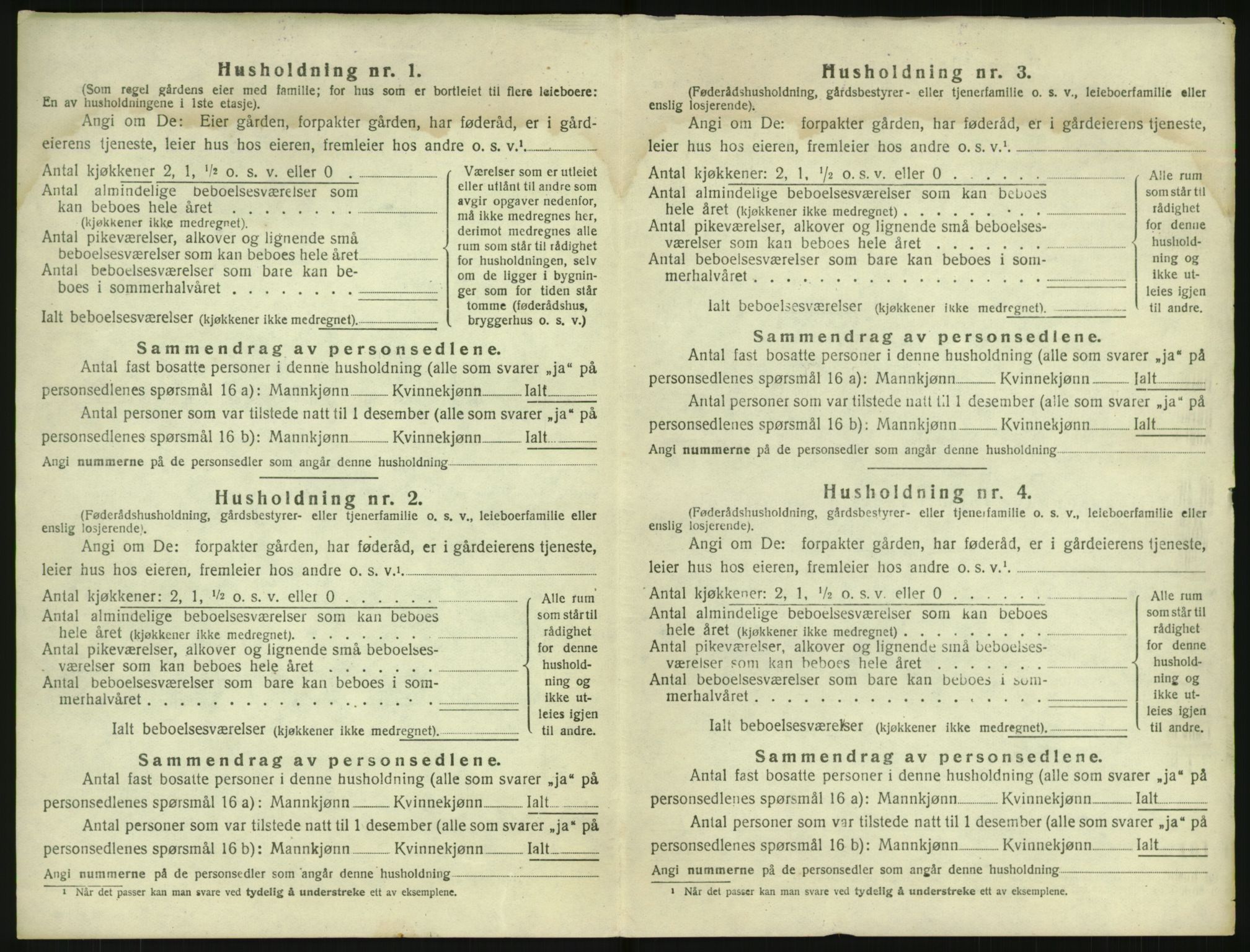 SAKO, 1920 census for Rauland, 1920, p. 43