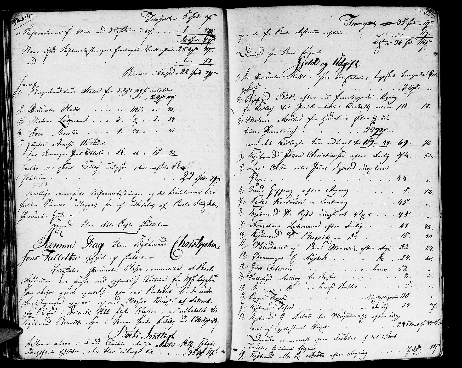 Oslo skifterett, AV/SAO-A-10383/H/Hd/Hda/L0001a: Skifteutlodningsprotokoll, 1827-1839, p. 35b-36a