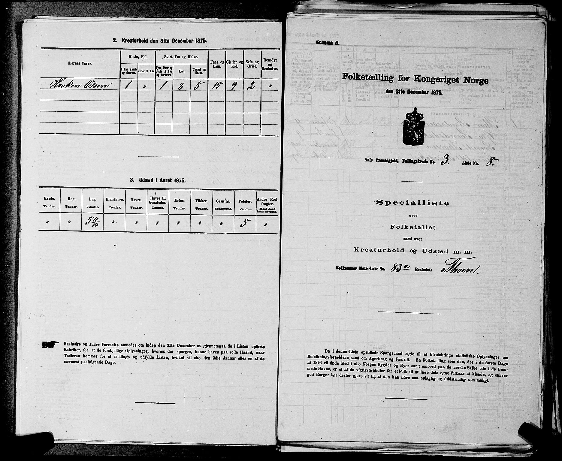 SAKO, 1875 census for 0619P Ål, 1875, p. 330