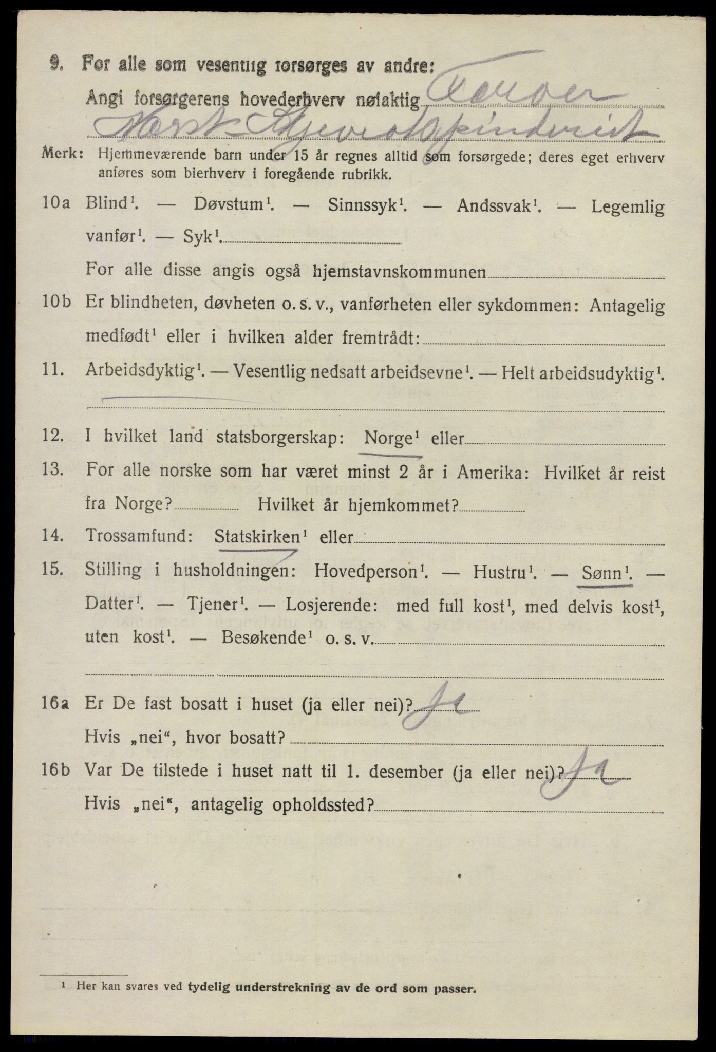 SAO, 1920 census for Glemmen, 1920, p. 9022