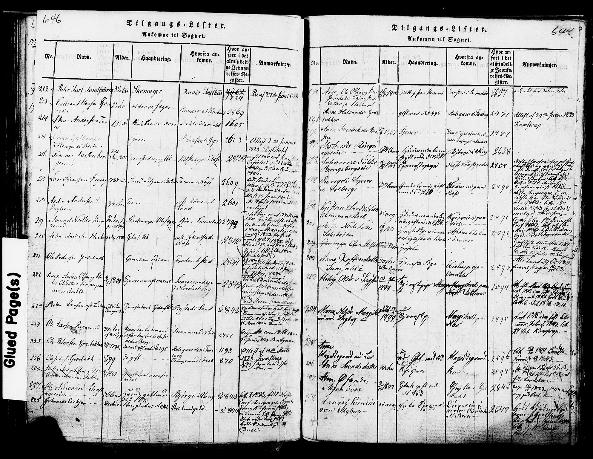 Ringsaker prestekontor, SAH/PREST-014/K/Ka/L0005: Parish register (official) no. 5, 1814-1826, p. 646-647