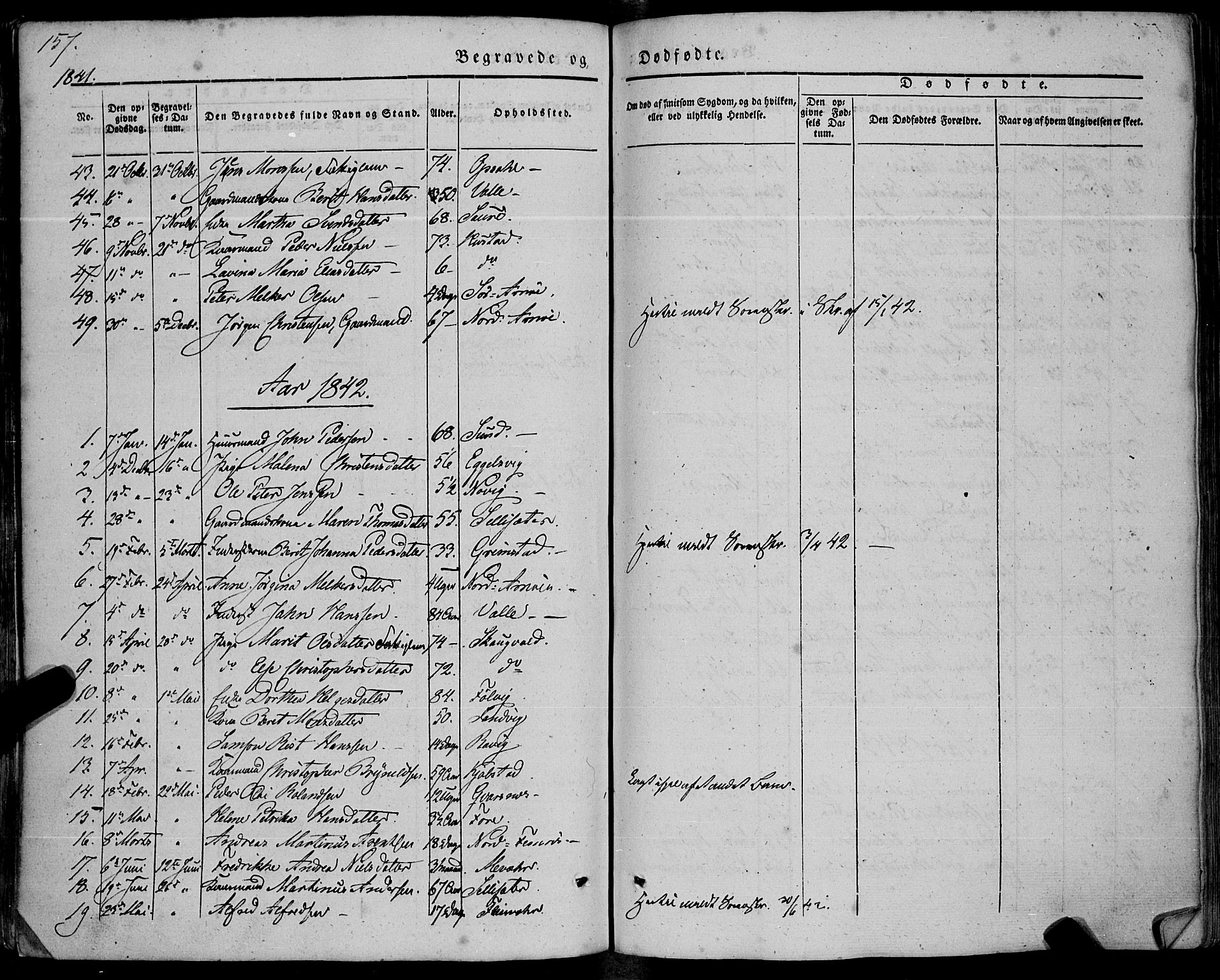 Ministerialprotokoller, klokkerbøker og fødselsregistre - Nordland, AV/SAT-A-1459/805/L0097: Parish register (official) no. 805A04, 1837-1861, p. 157