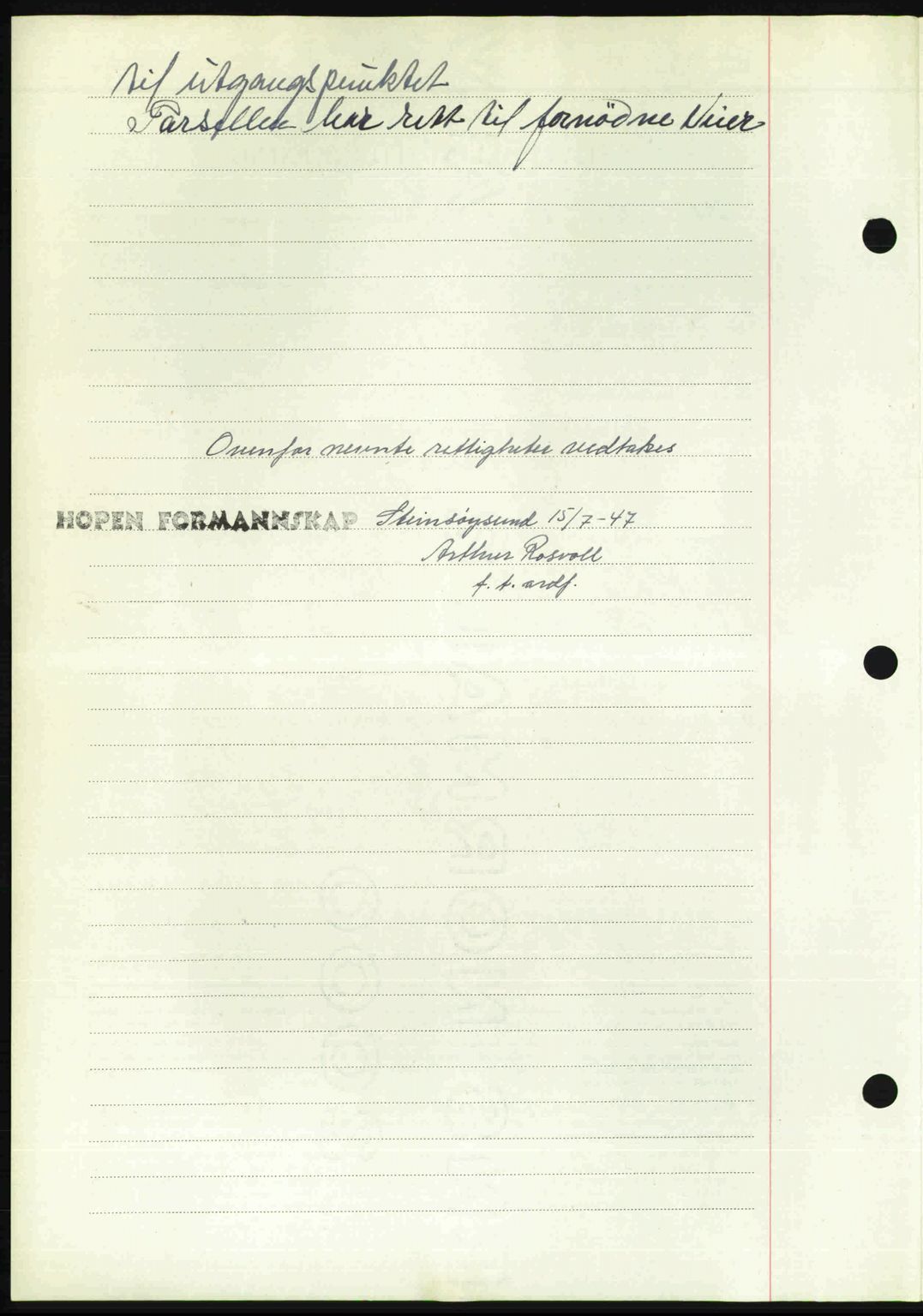 Nordmøre sorenskriveri, AV/SAT-A-4132/1/2/2Ca: Mortgage book no. A105, 1947-1947, Diary no: : 1630/1947