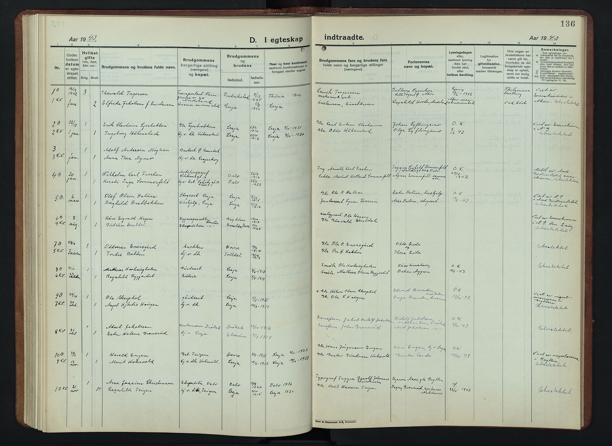 Lesja prestekontor, SAH/PREST-068/H/Ha/Hab/L0009: Parish register (copy) no. 9, 1924-1947, p. 136