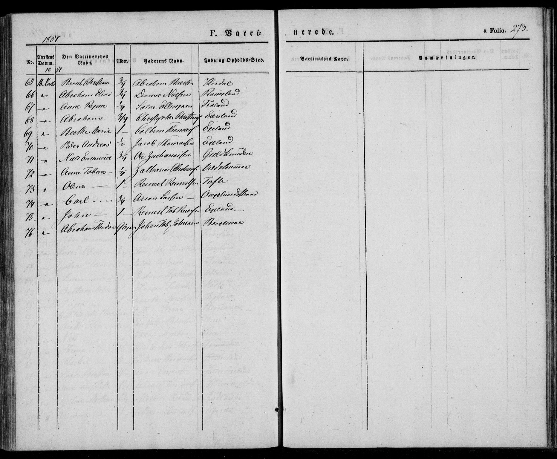 Lyngdal sokneprestkontor, AV/SAK-1111-0029/F/Fa/Fac/L0008: Parish register (official) no. A 8, 1837-1852, p. 273