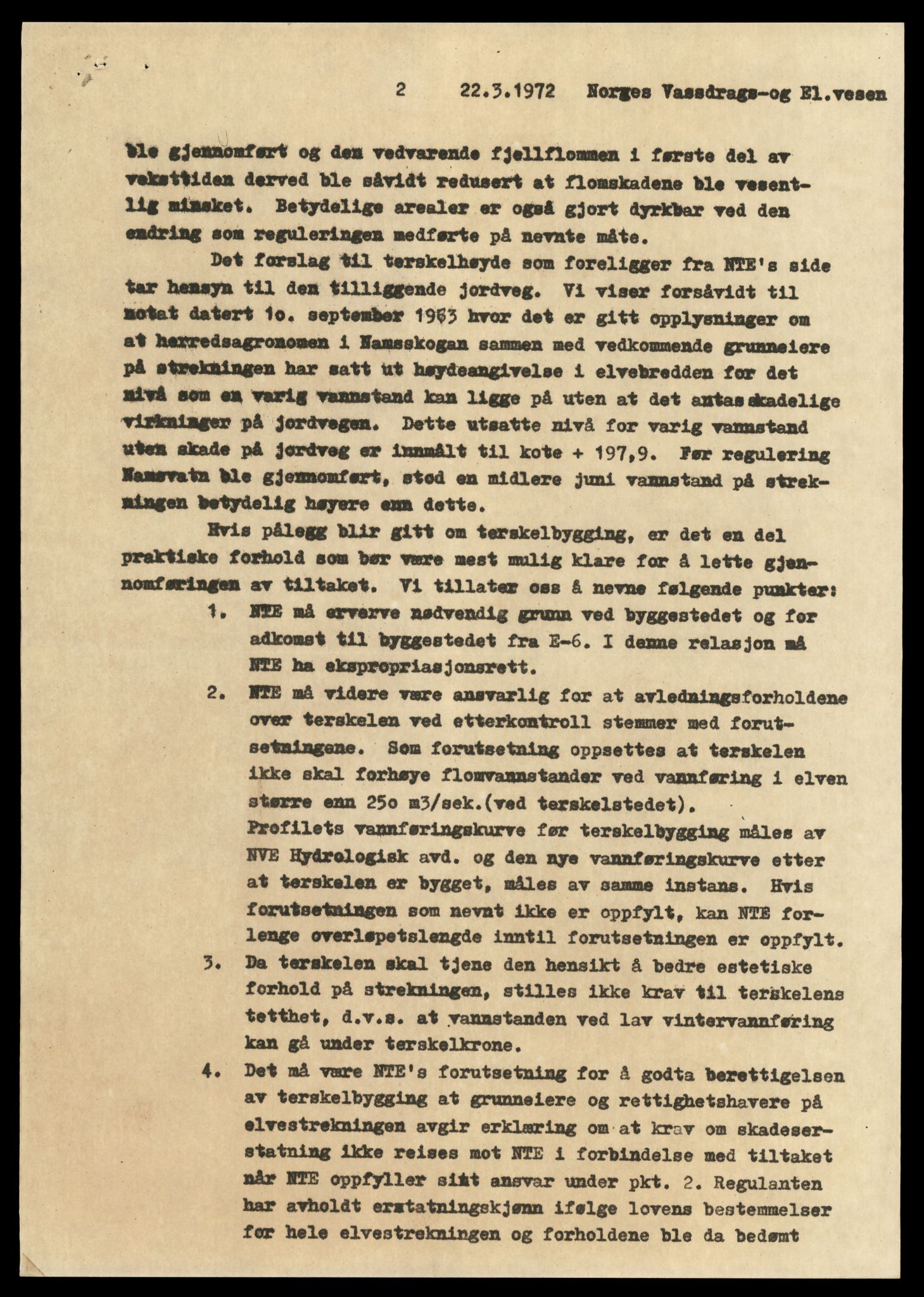 Statskog Trøndelag / Møre, AV/SAT-A-4532/1/D/Da/L0336/0007: Sakarkiv / Vassdragsreguleringer m.m. - Kraftverkene Øvre Namsen, diverse (grunnerstatninger), 1957-1963, p. 48