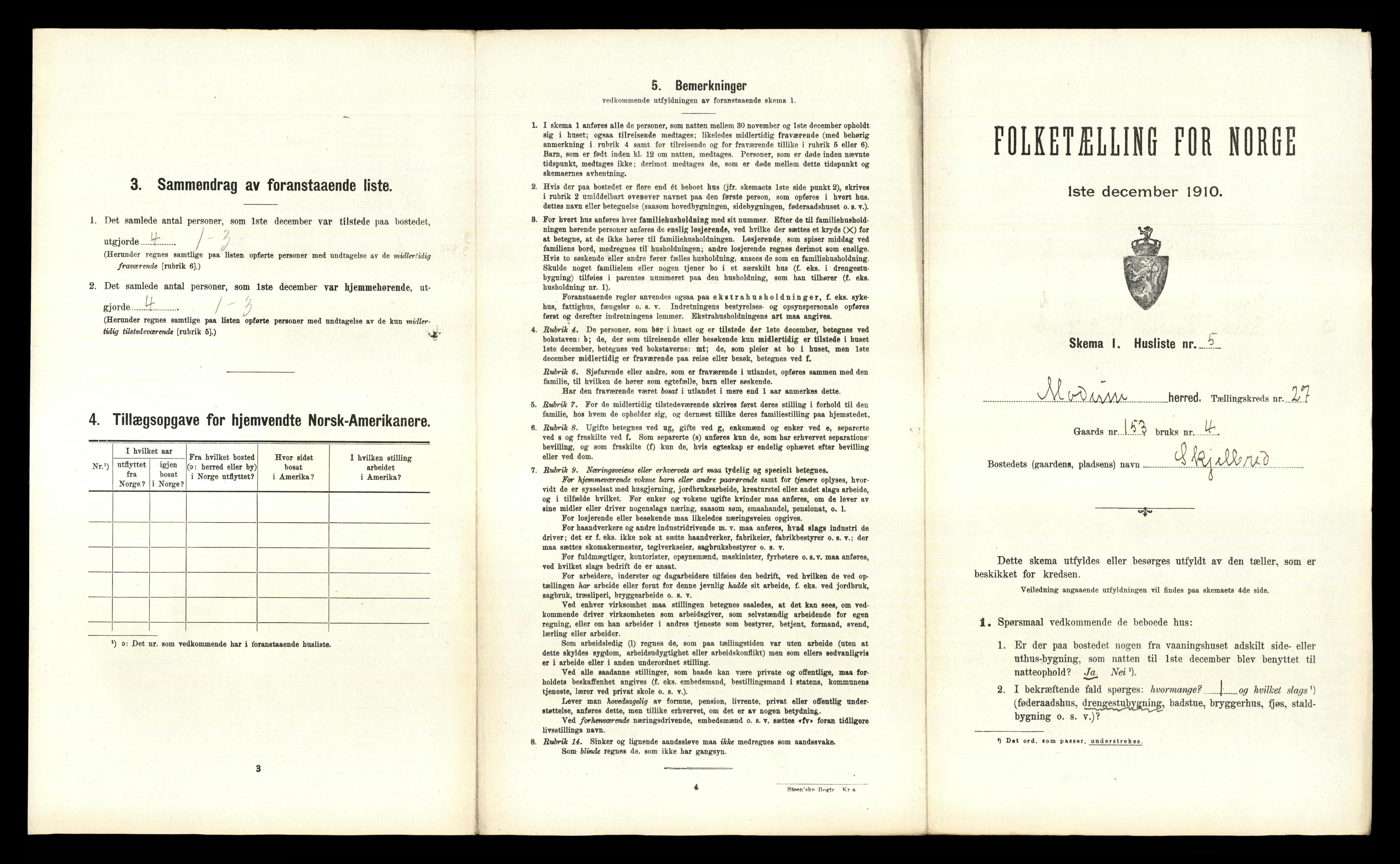 RA, 1910 census for Modum, 1910, p. 3754