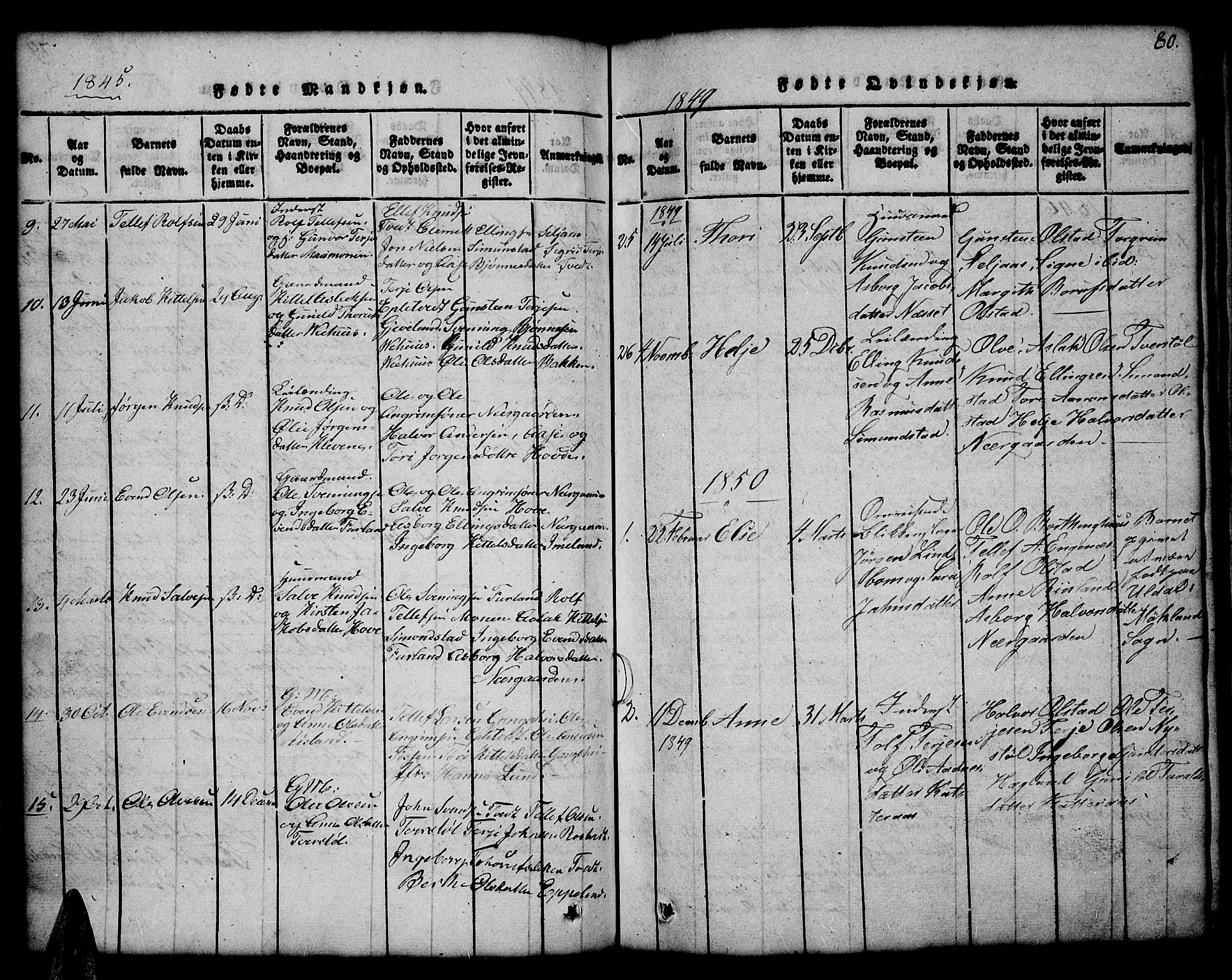 Åmli sokneprestkontor, AV/SAK-1111-0050/F/Fb/Fbc/L0001: Parish register (copy) no. B 1, 1816-1867, p. 80