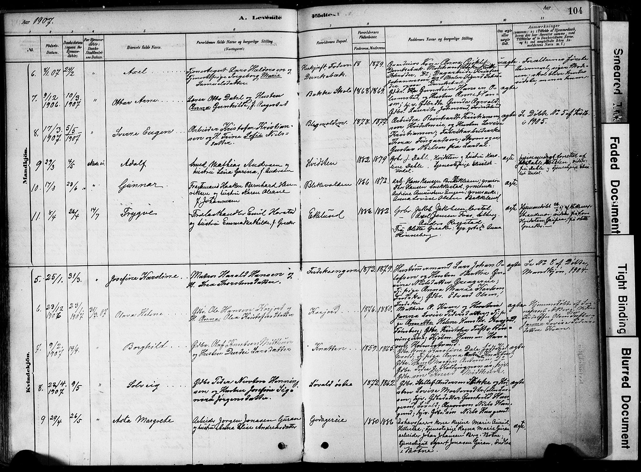 Botne kirkebøker, SAKO/A-340/F/Fa/L0007: Parish register (official) no. I 7, 1878-1910, p. 104