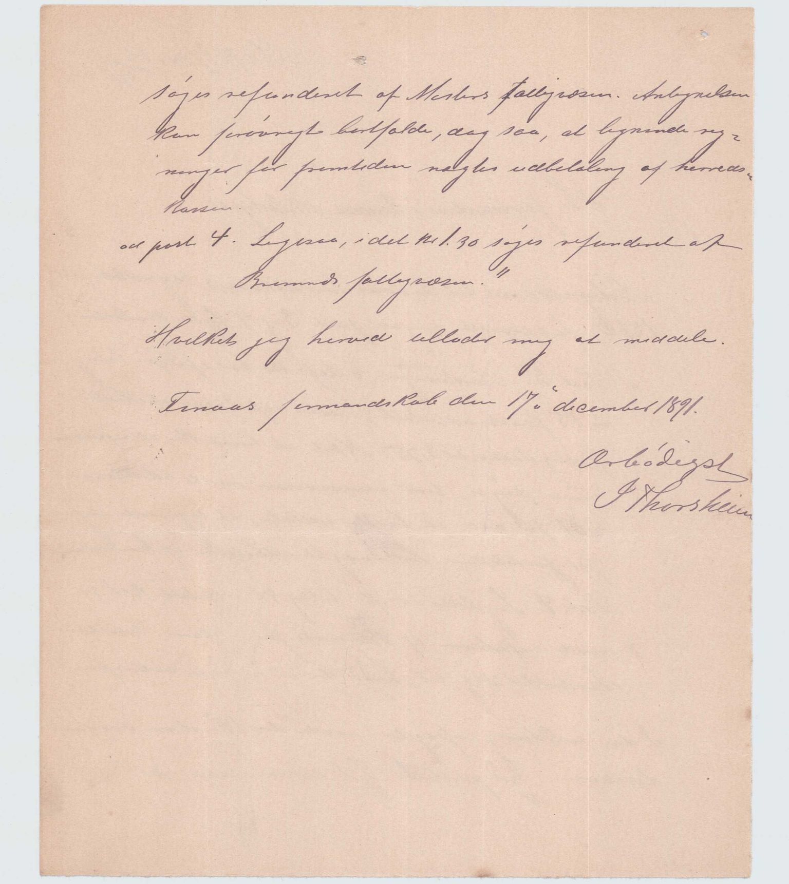 Finnaas kommune. Skulestyret, IKAH/1218a-211/D/Da/L0001/0002: Kronologisk ordna korrespondanse / Kronologisk ordna korrespondanse , 1890-1892, p. 83