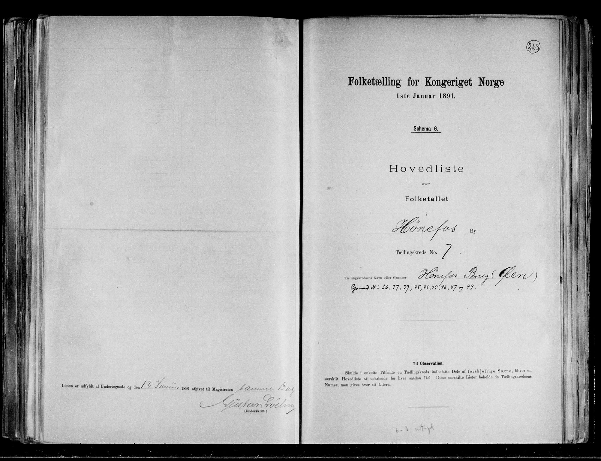 RA, 1891 census for 0601 Hønefoss, 1891, p. 40